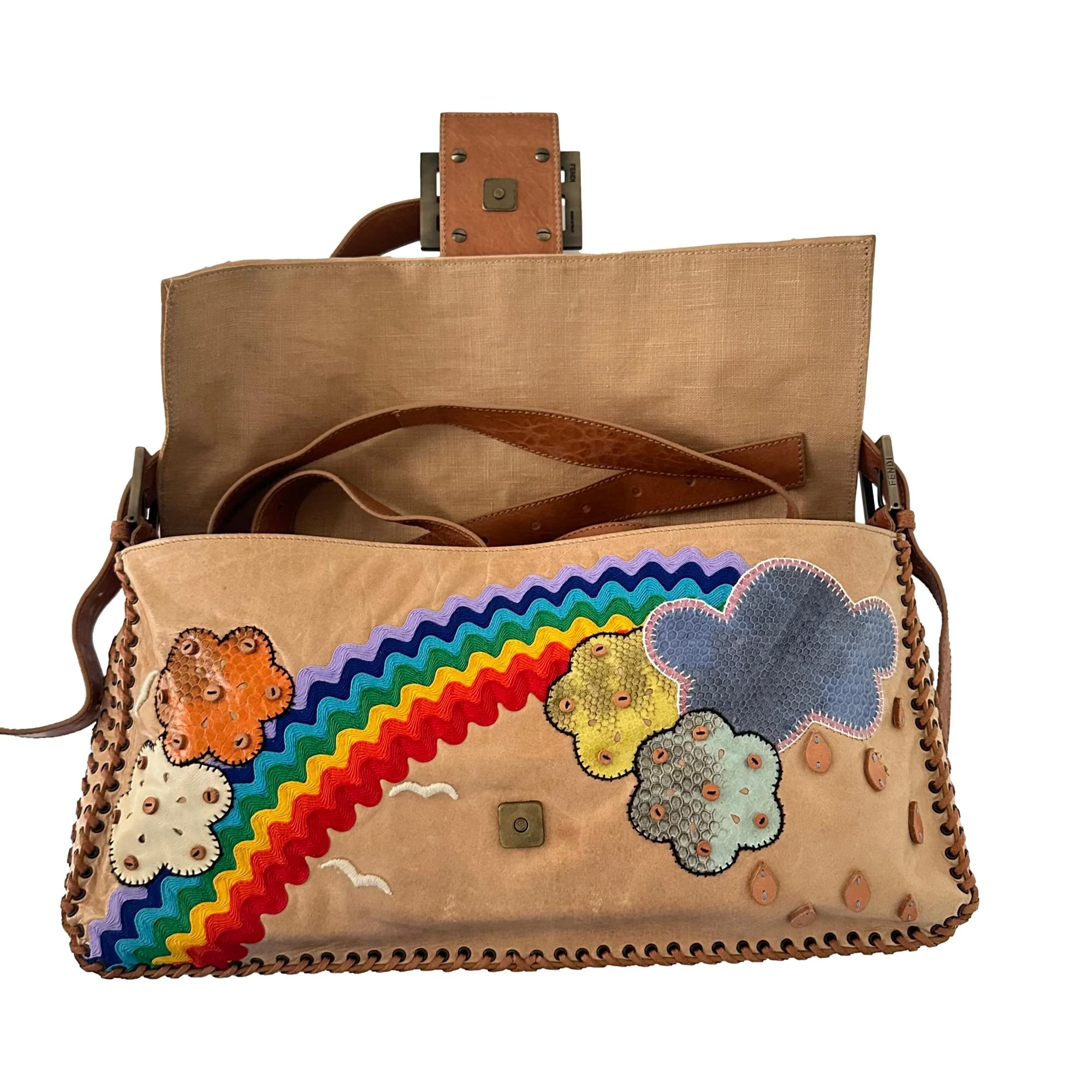 Fendi Jumbo Embroidered 2way Baguette - Image 7