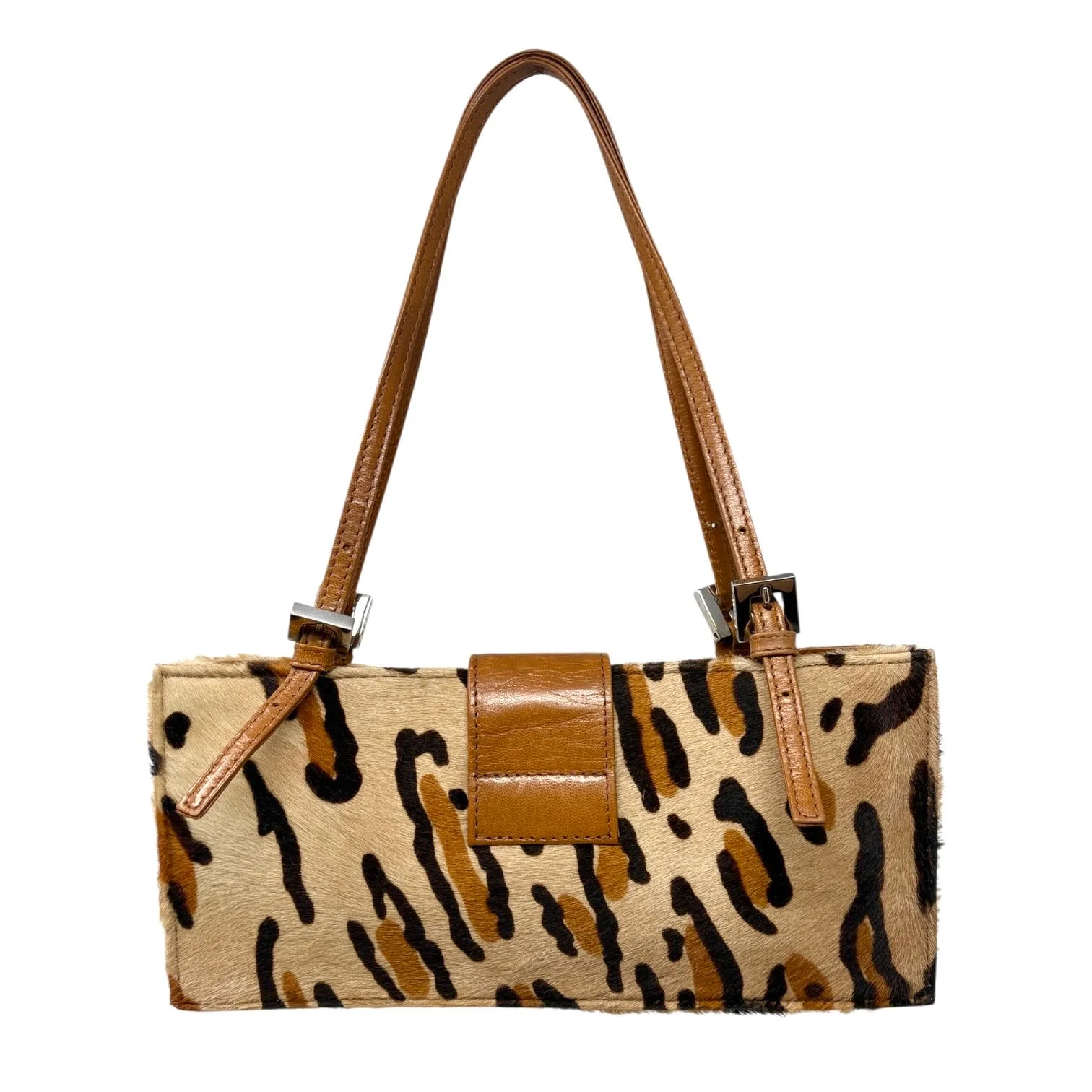 Fendi Leopard Print Calf-hair Top Handle Bag - Image 2