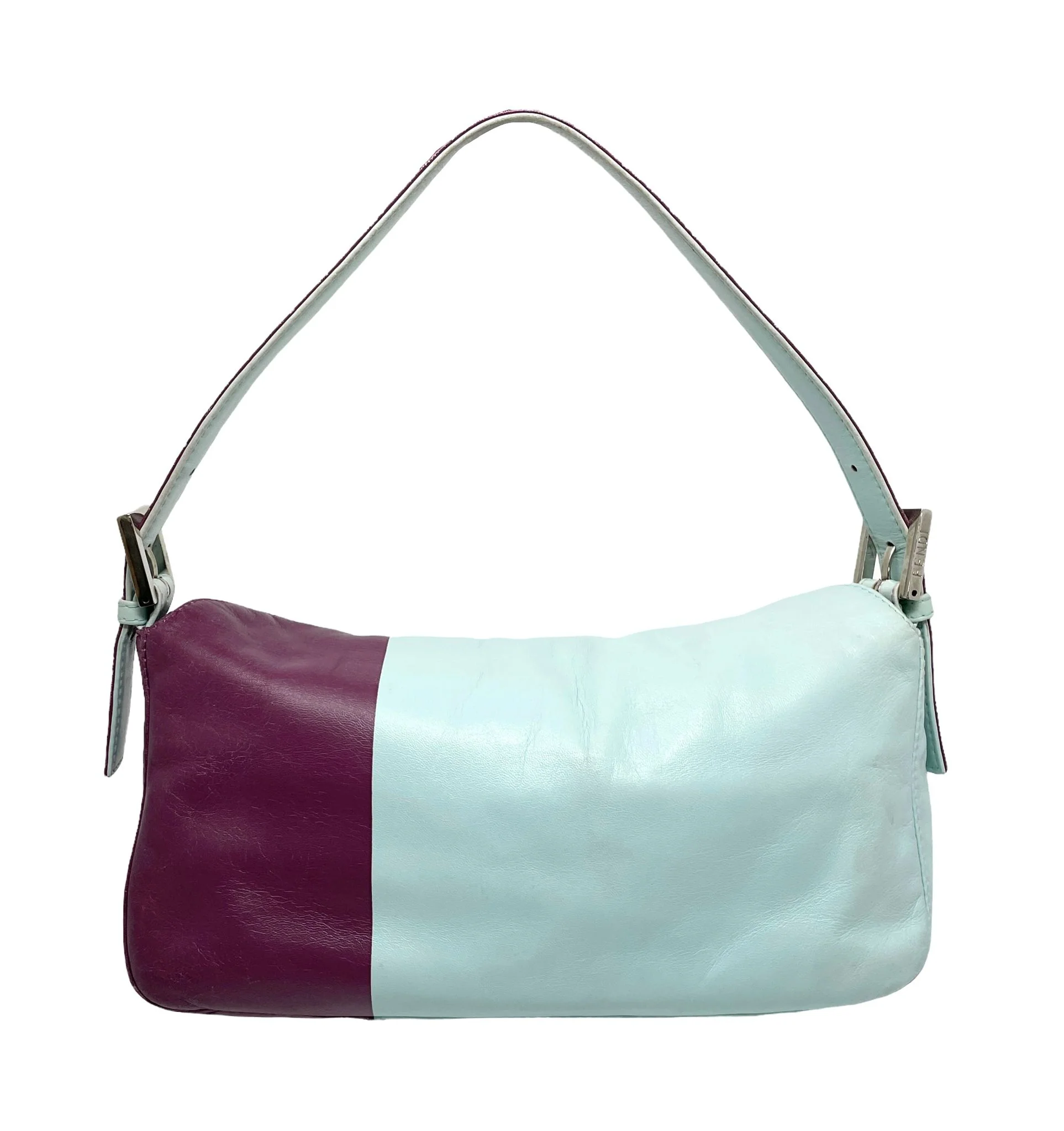 Fendi Light Blue Two Tone Baguette - Image 2