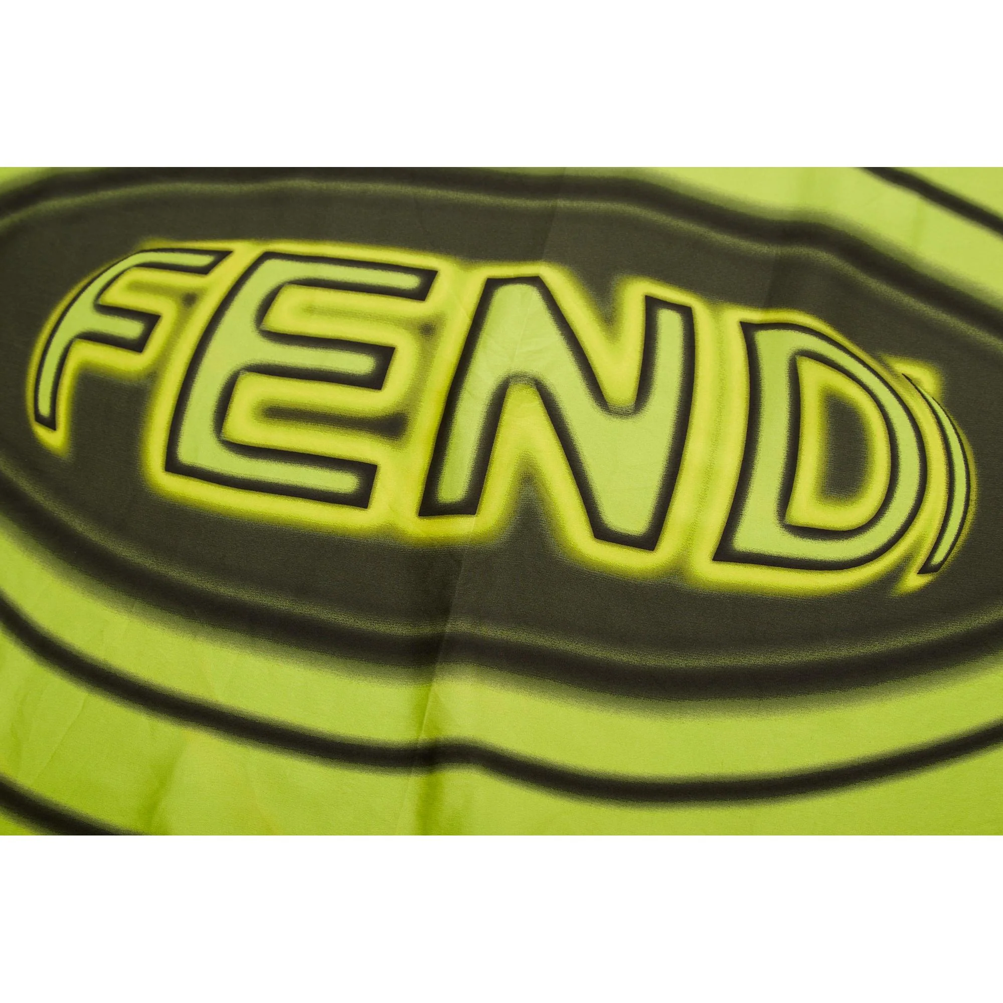 Fendi Lime Green Logo Scarf - Image 2