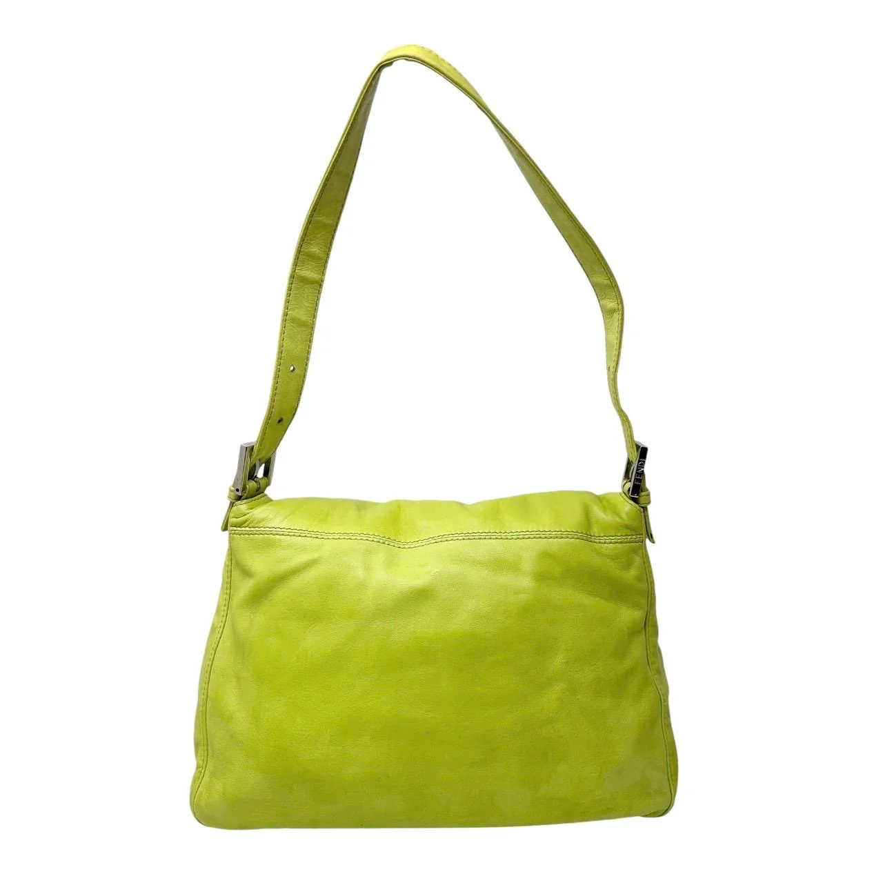 Fendi Lime Green Mama Baguette - Image 2