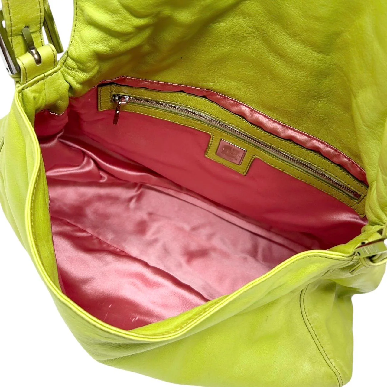 Fendi Lime Green Mama Baguette - Image 3