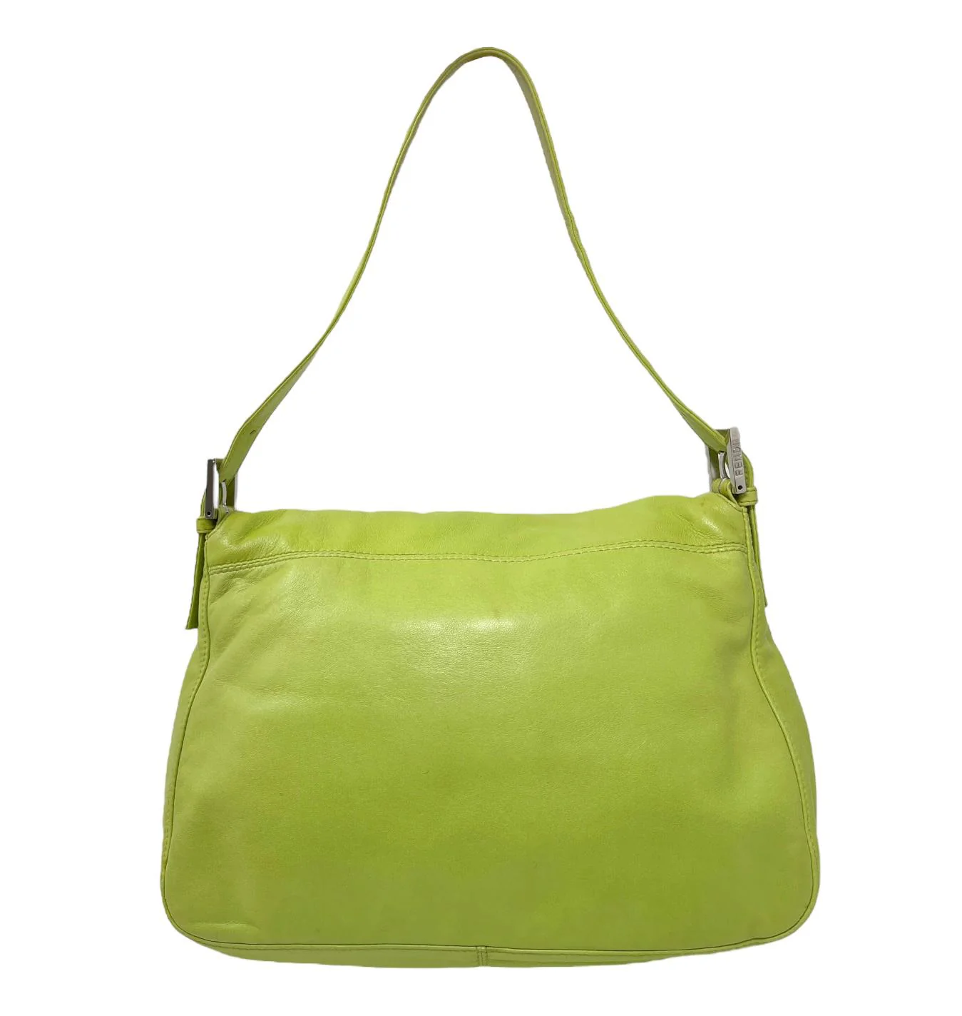 Fendi Lime Green Mama Baguette - Image 2