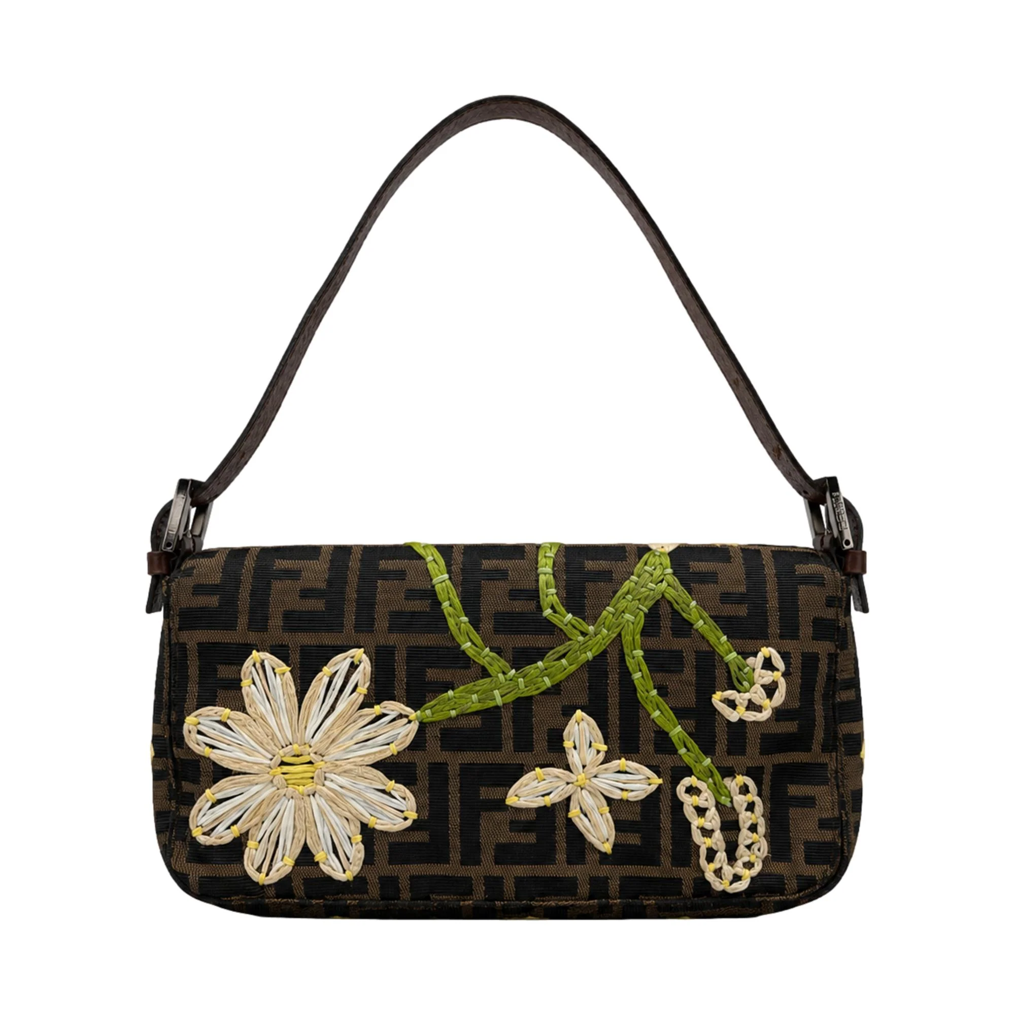 Fendi Logo Floral Baguette - Image 2