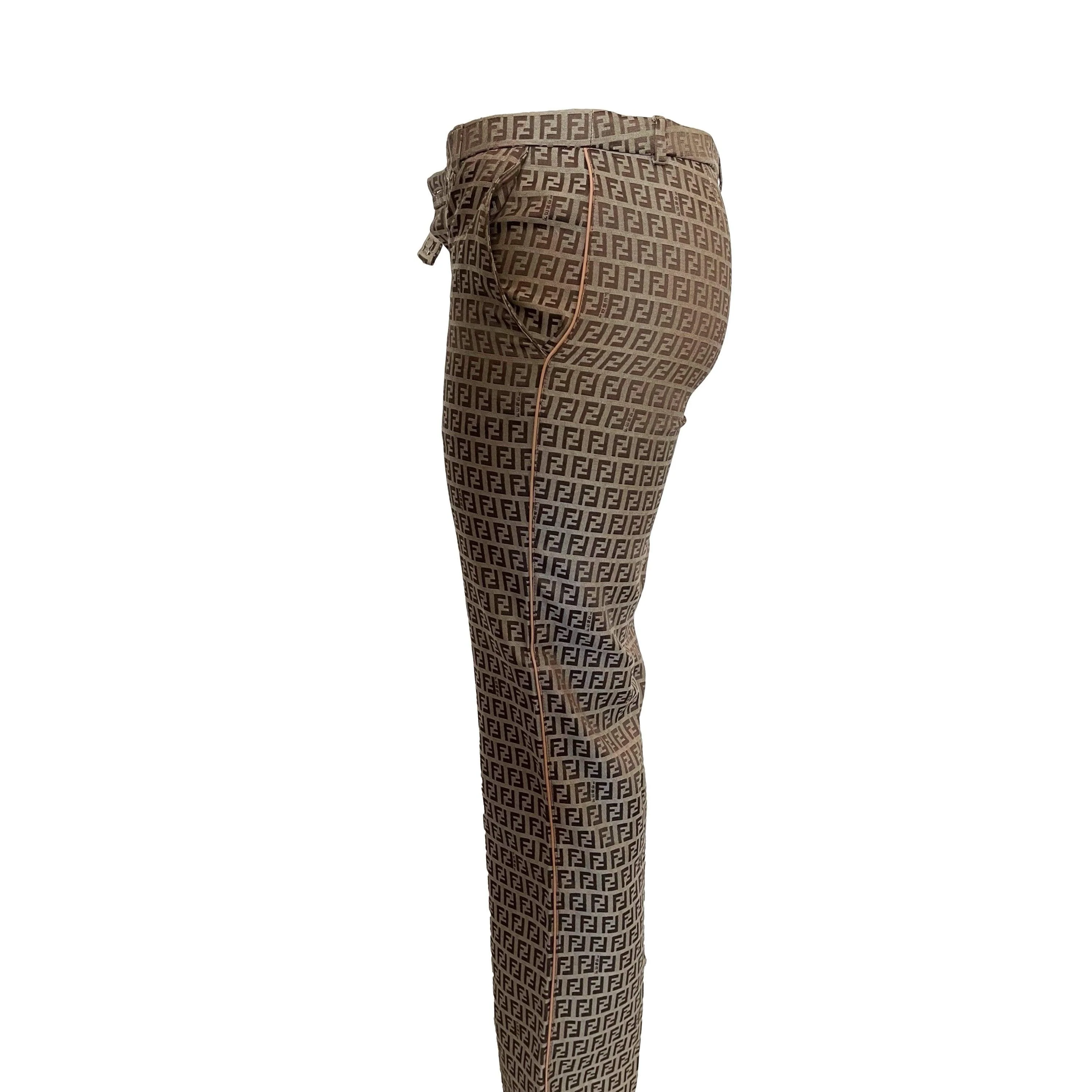 Fendi Logo Straight Leg Pants - Image 2