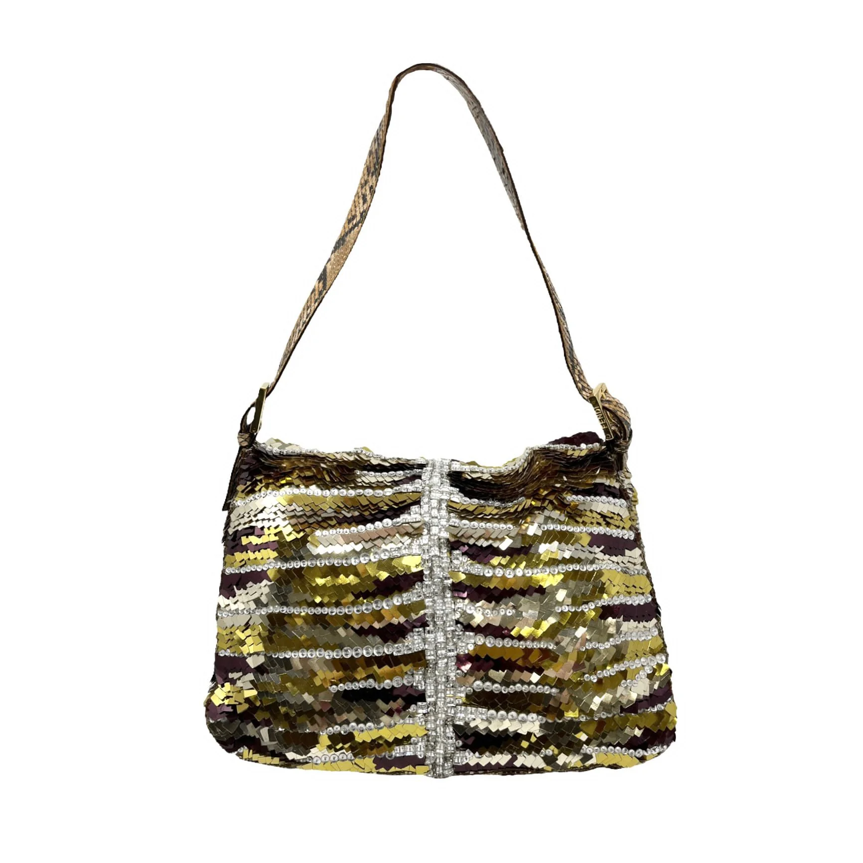 Fendi Metallic Sequins Baguette - Image 2