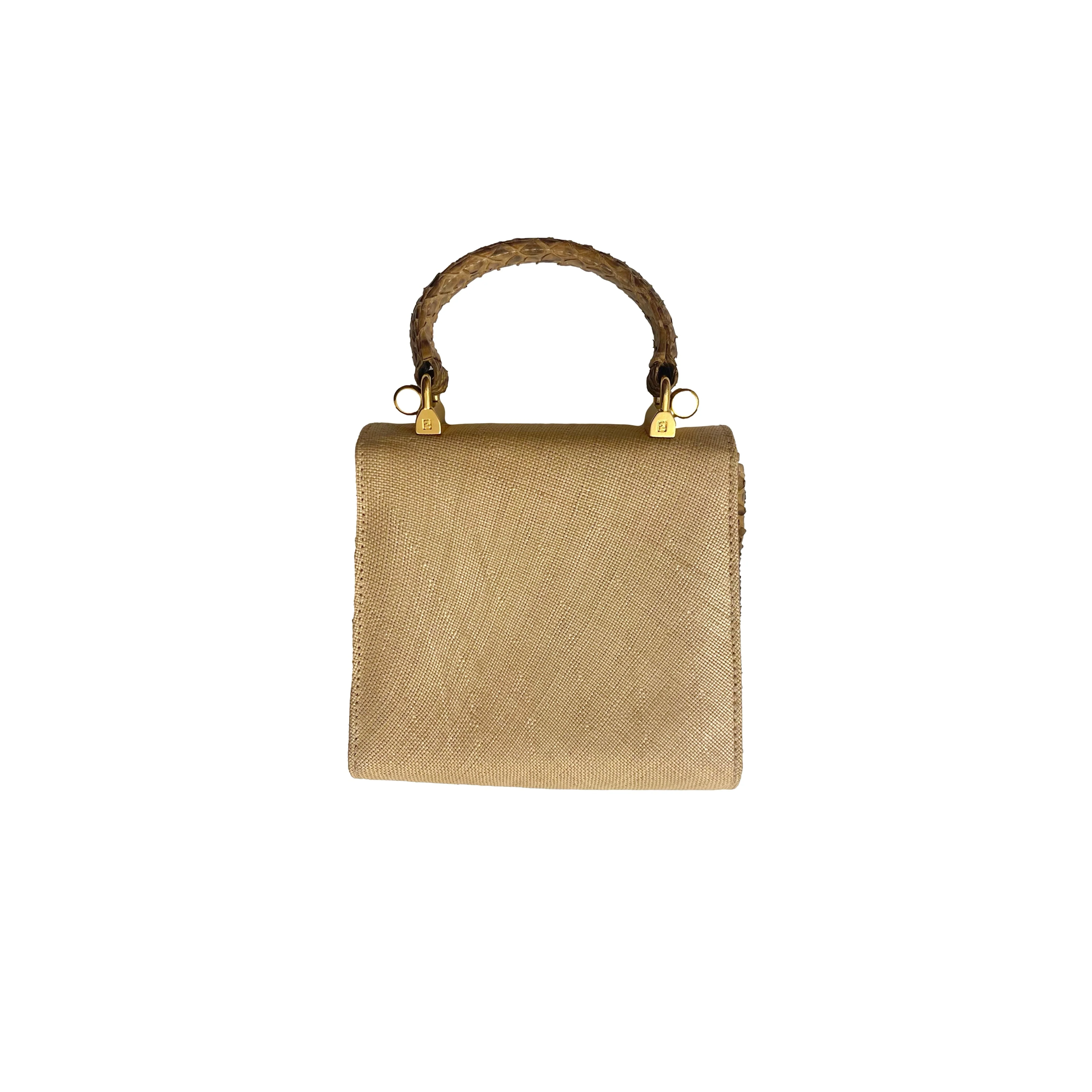Fendi Micro Snakeskin Top Handle Bag - Image 2
