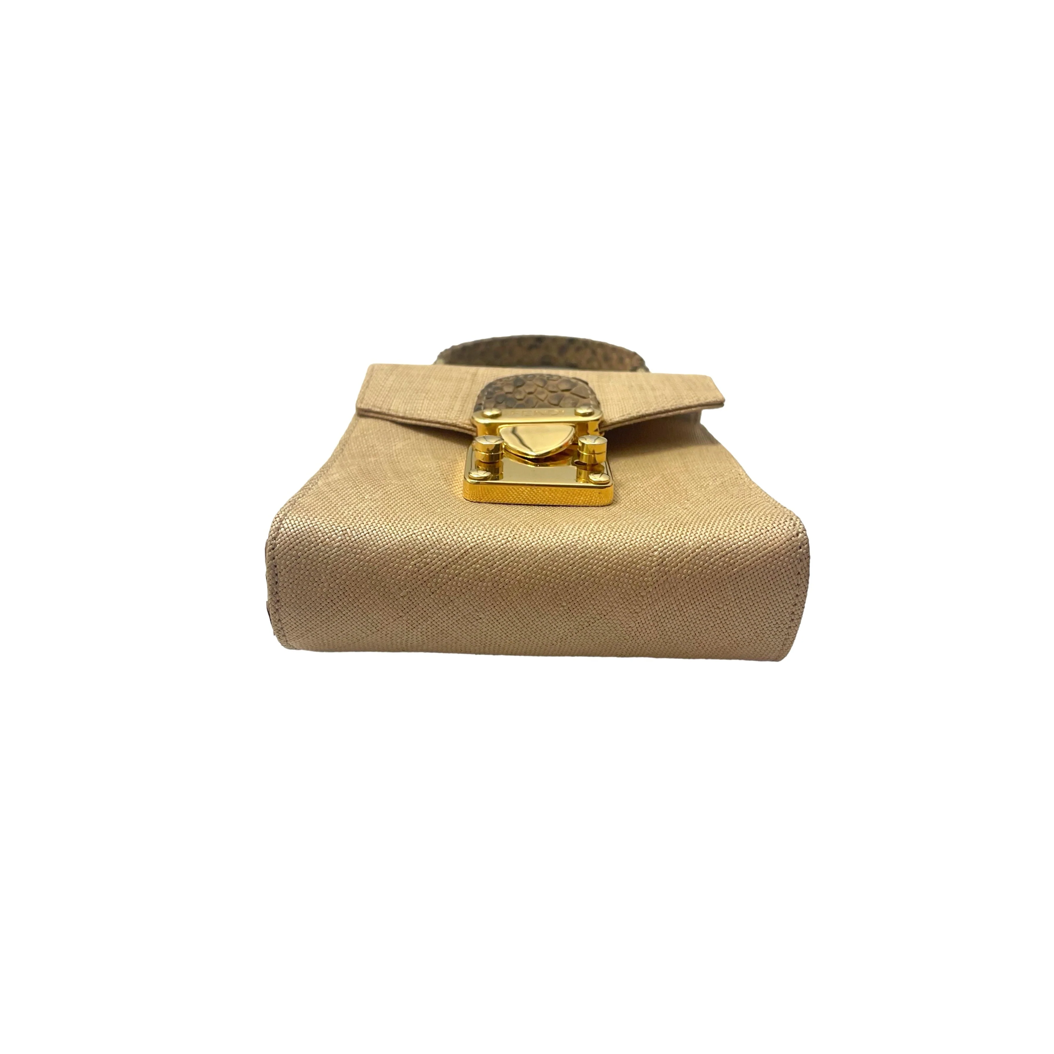 Fendi Micro Snakeskin Top Handle Bag - Image 3