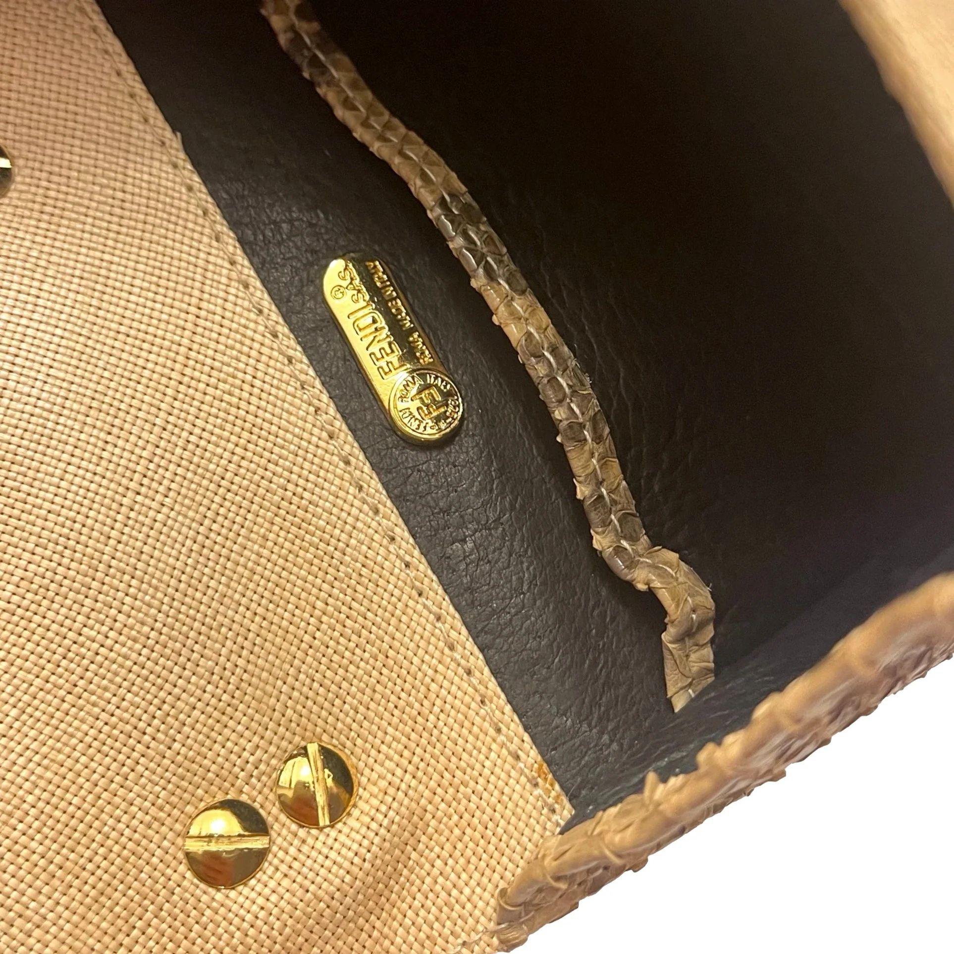 Fendi Micro Snakeskin Top Handle Bag - Image 4