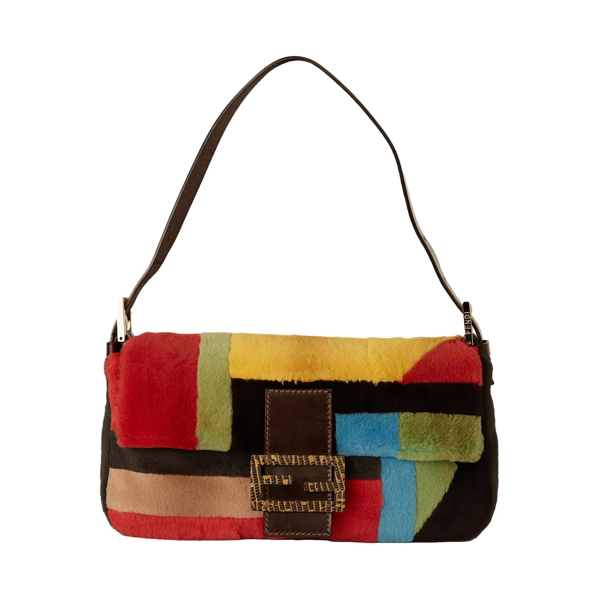 Fendi Mink Colorblock Baguette