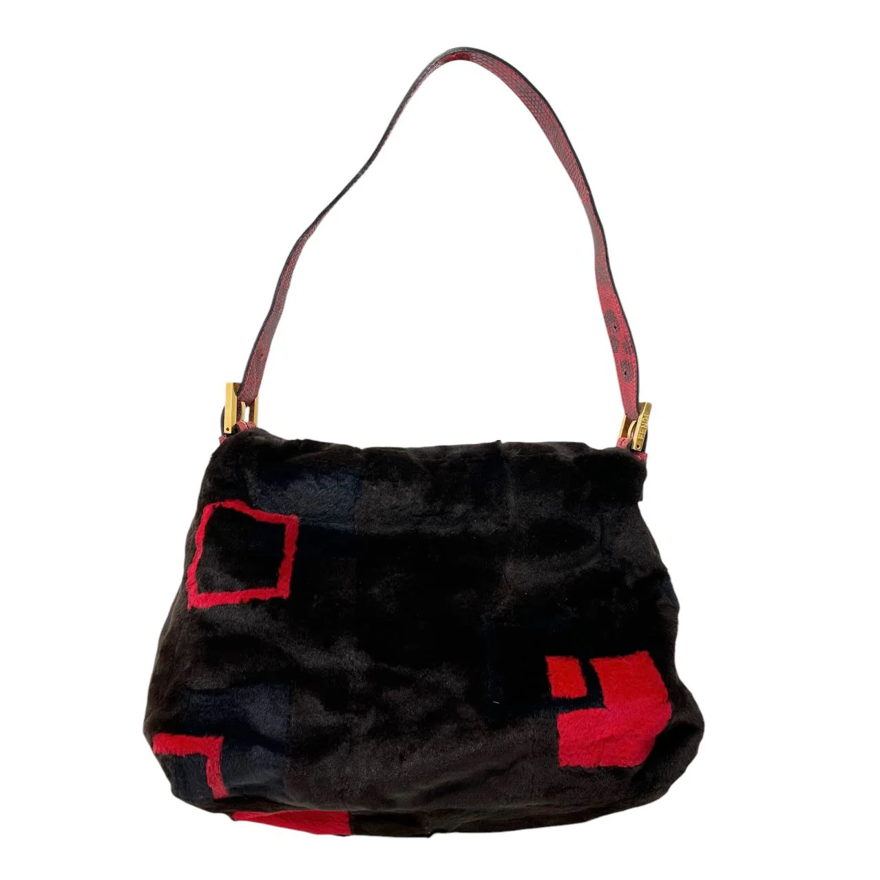Fendi Mink Colorblocked Mamma Baguette Bag - Image 2
