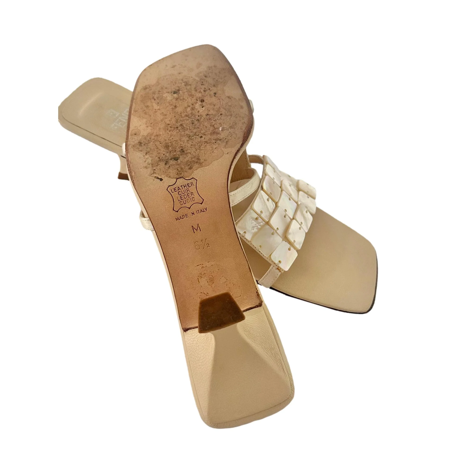 Fendi Mother of Pearl Kitten Heels - Image 4