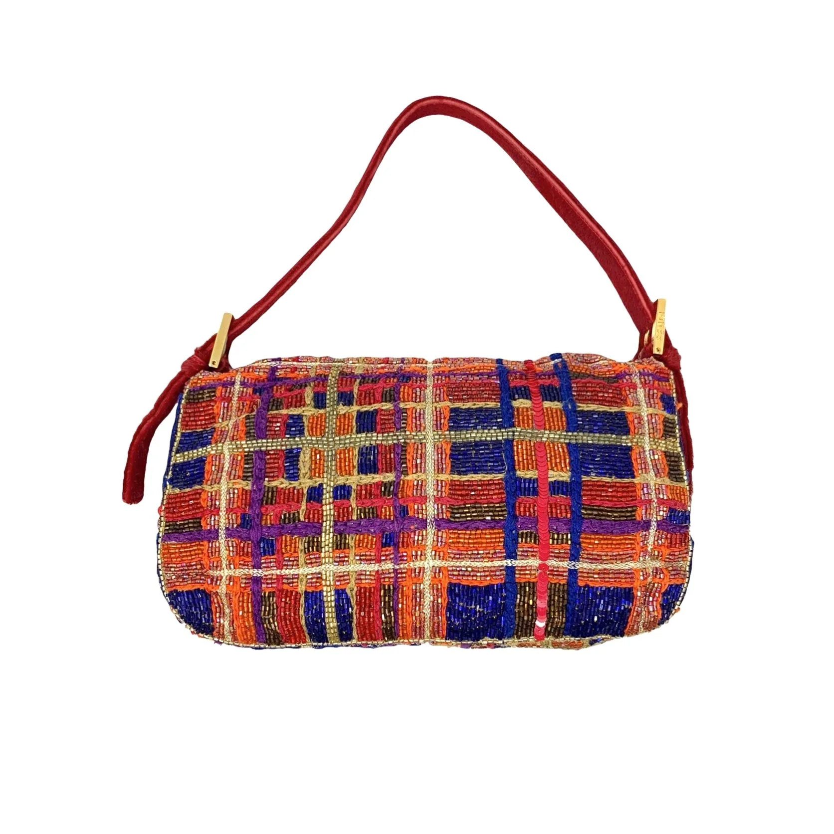 Fendi Multicolor Beaded Baguette Bag - Image 2