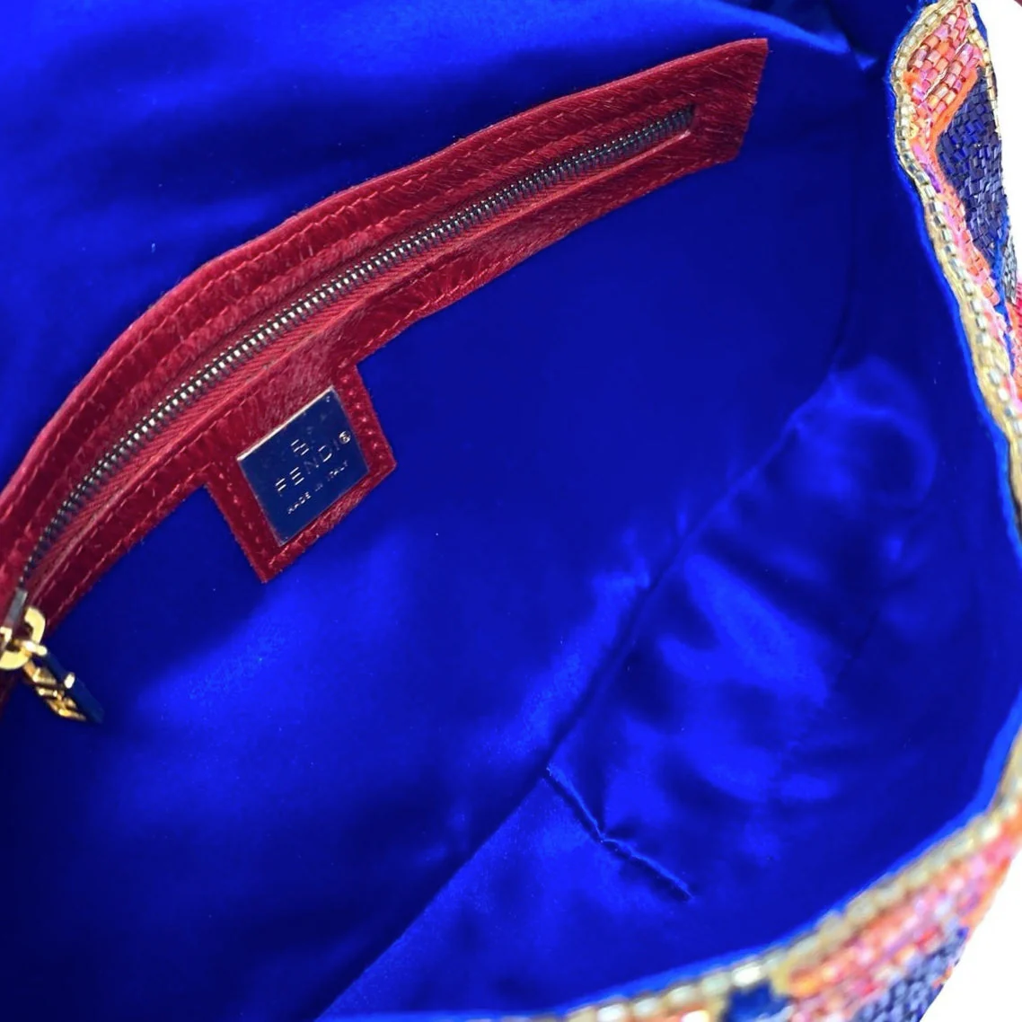 Fendi Multicolor Beaded Baguette Bag - Image 3