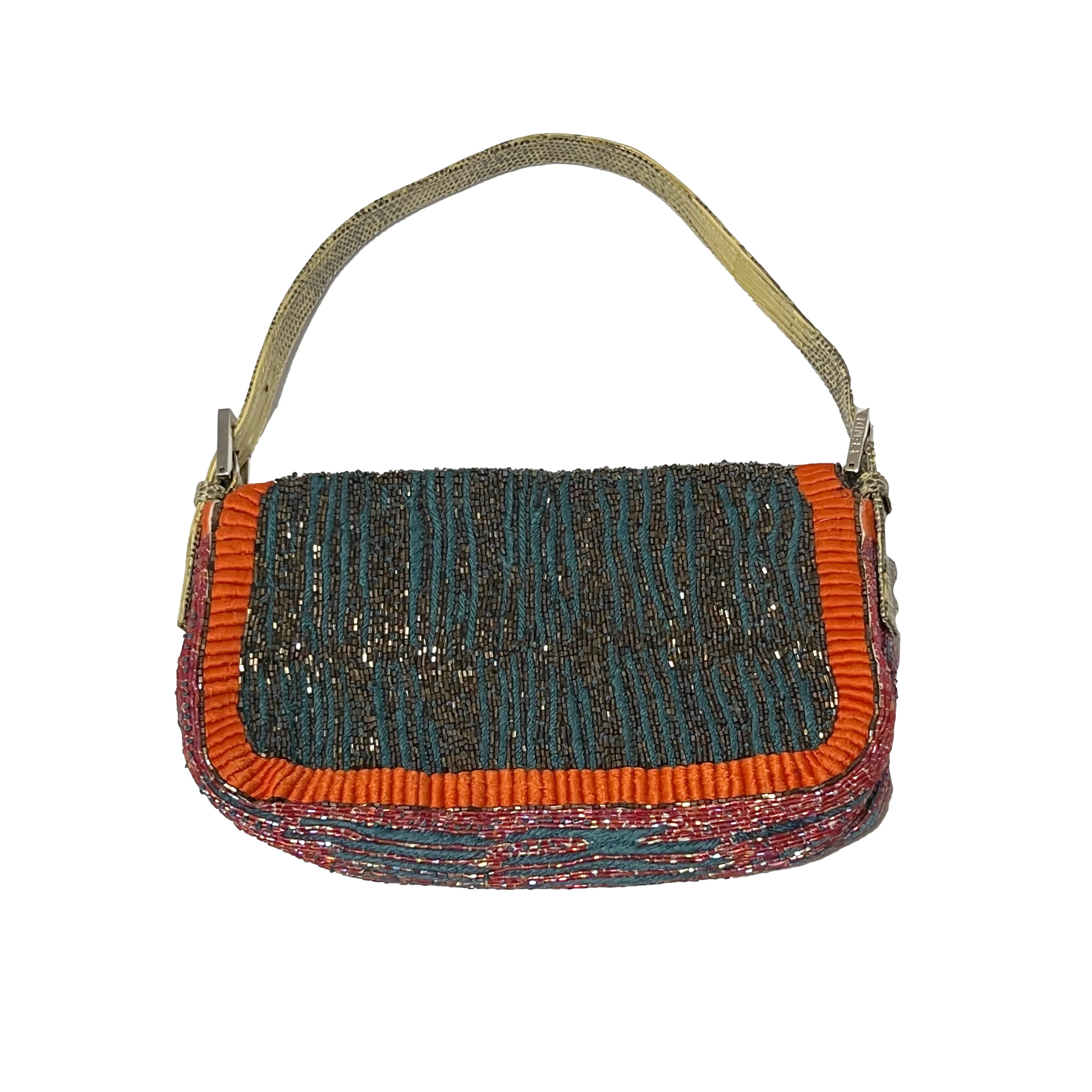 Fendi Multicolor Beaded Baguette Bag - Image 2