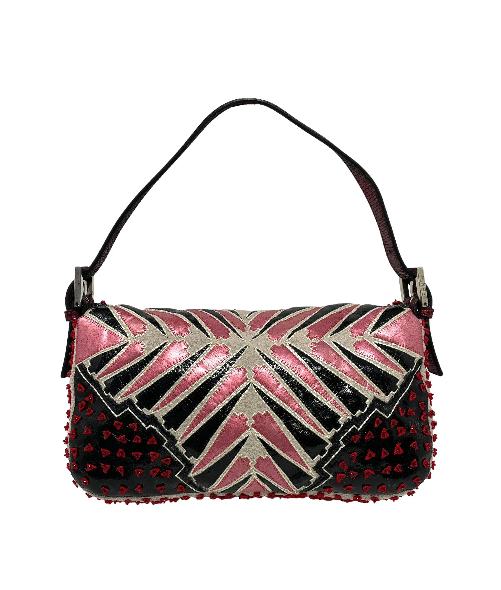 Fendi Multicolor Beaded Baguette Bag - Image 2