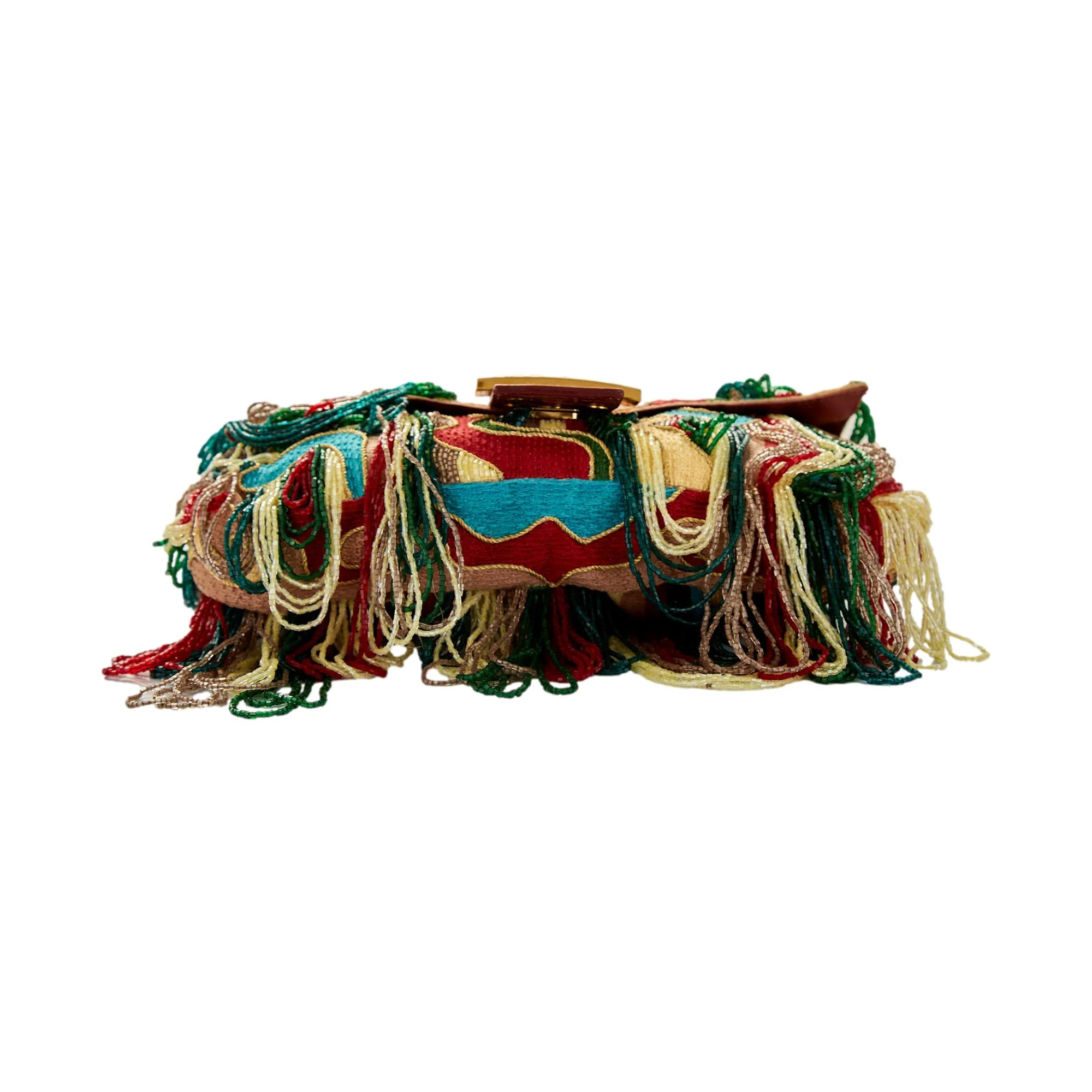 Fendi Multicolor Beaded Fringe Baguette - Image 3