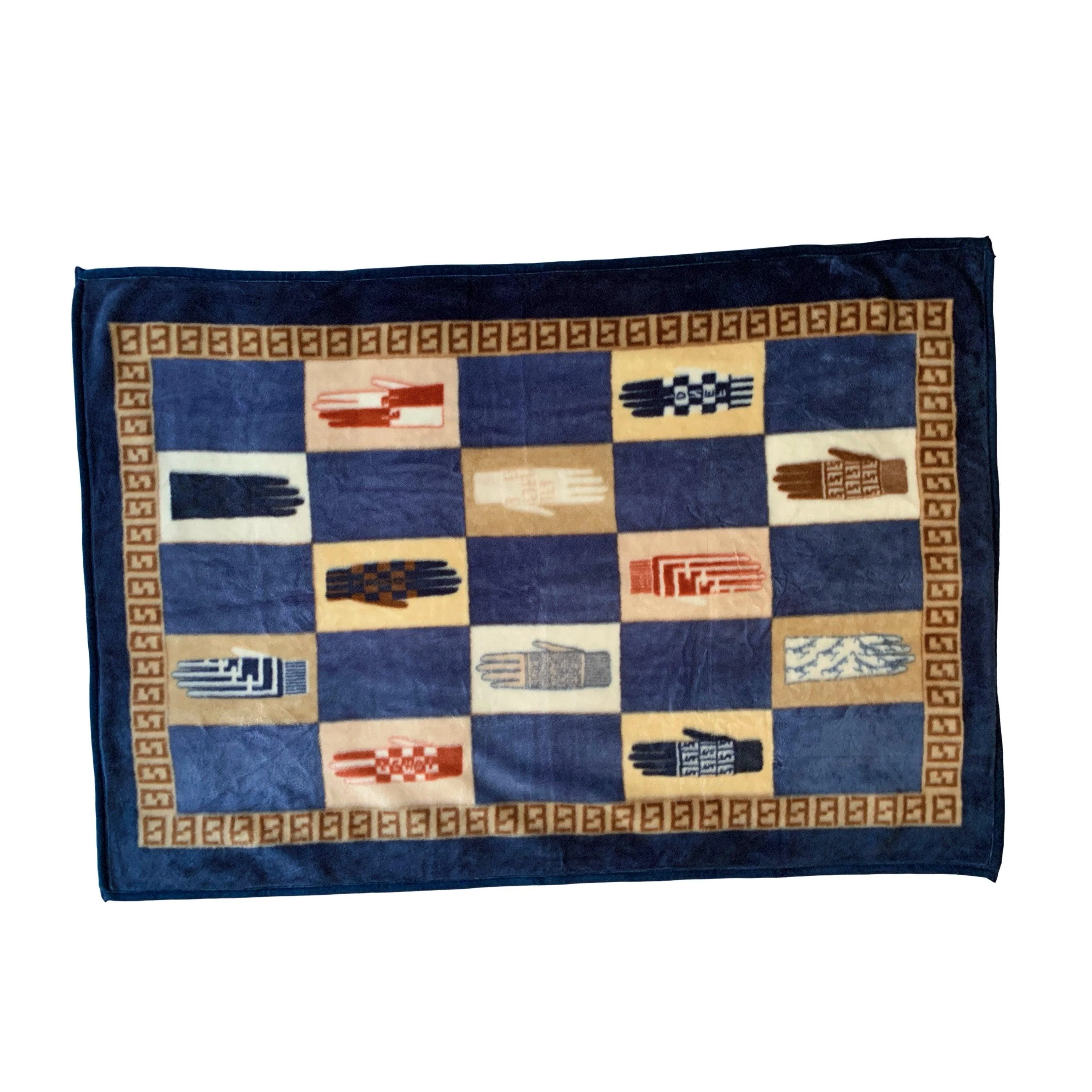 Fendi Multicolor Fleece Hand Logo Blanket