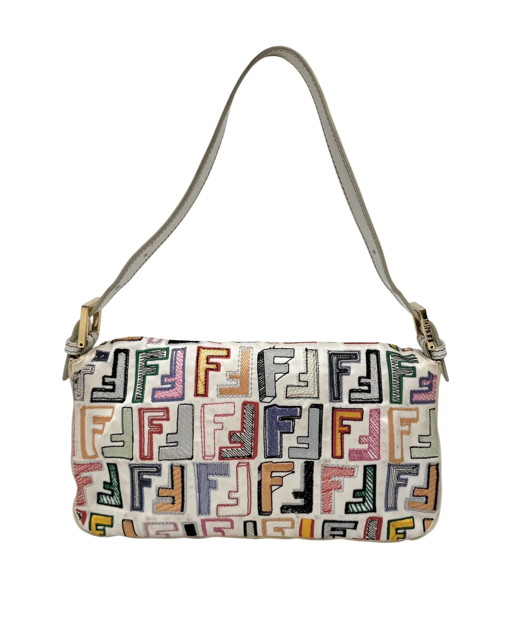 Fendi Multicolor Logo 2way Baguette - Image 2