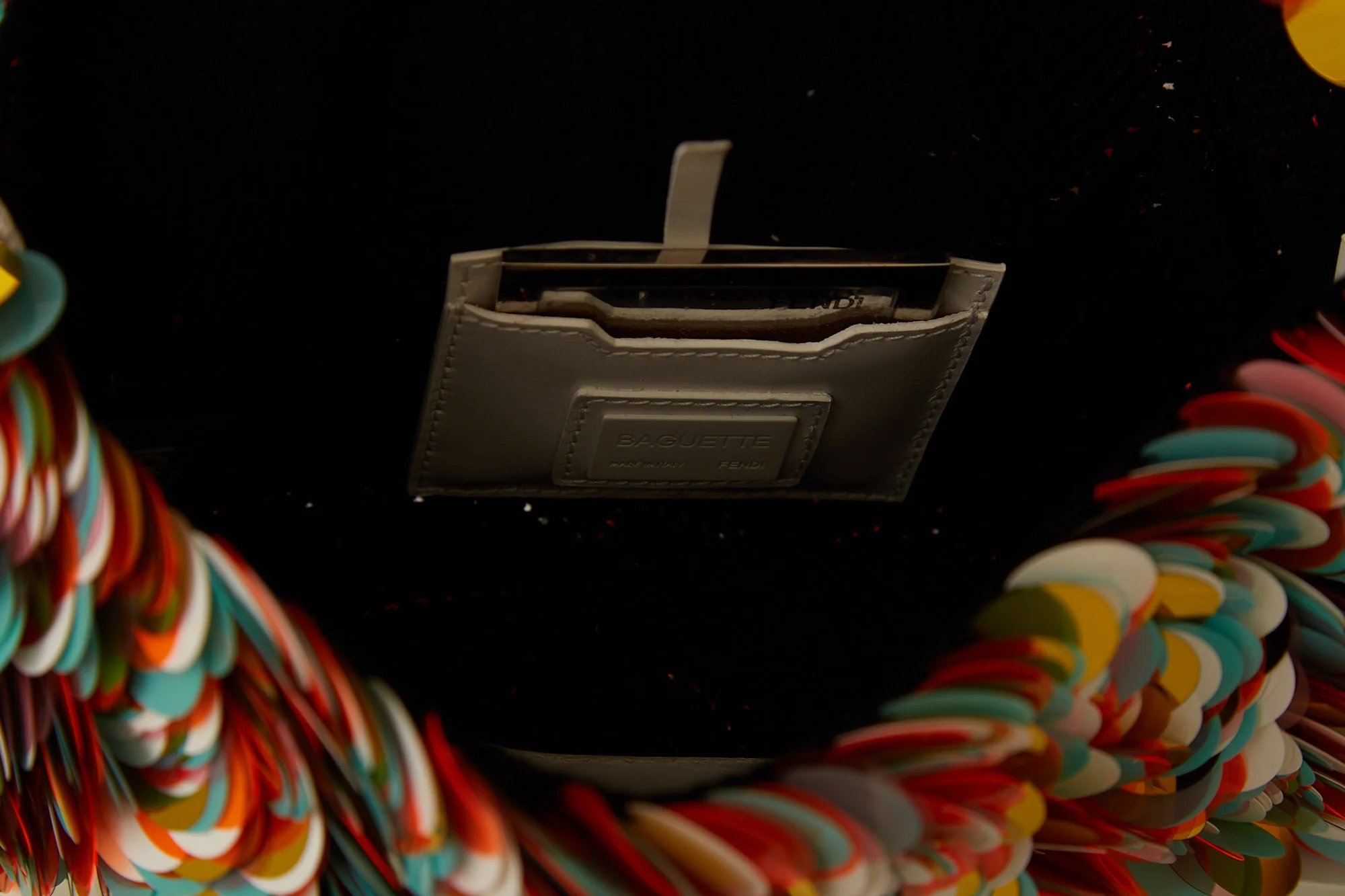Fendi Multicolor Sequin Baguette Bag - Image 4