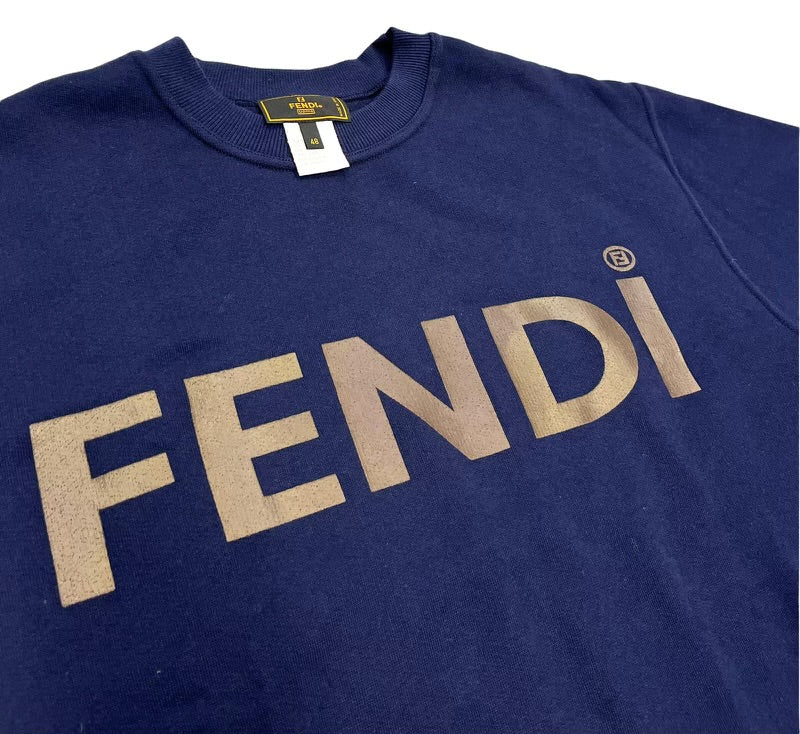 Fendi Navy Logo Sweatshirt - Image 2