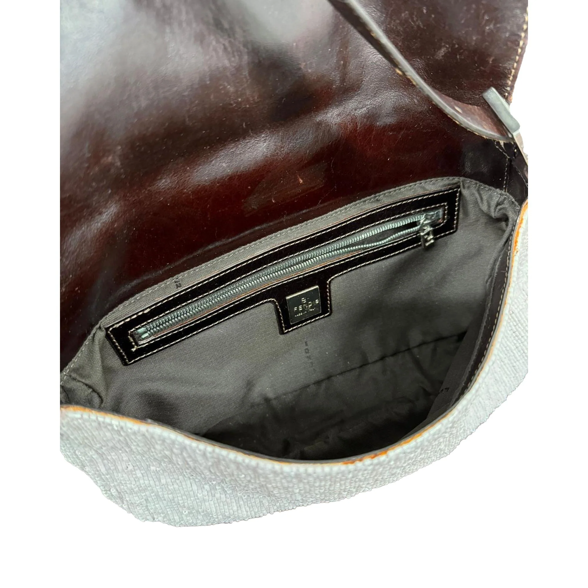 Fendi Nude Beaded Baguette - Image 4