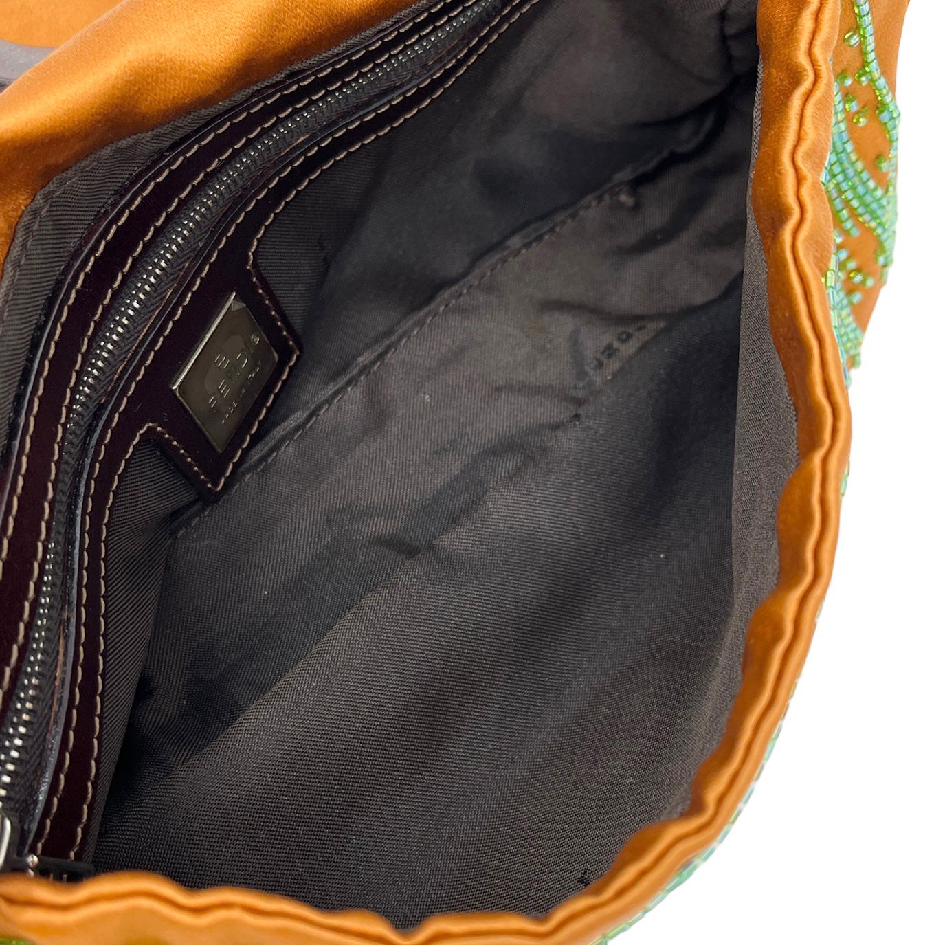 Fendi Orange Beaded Baguette - Image 3