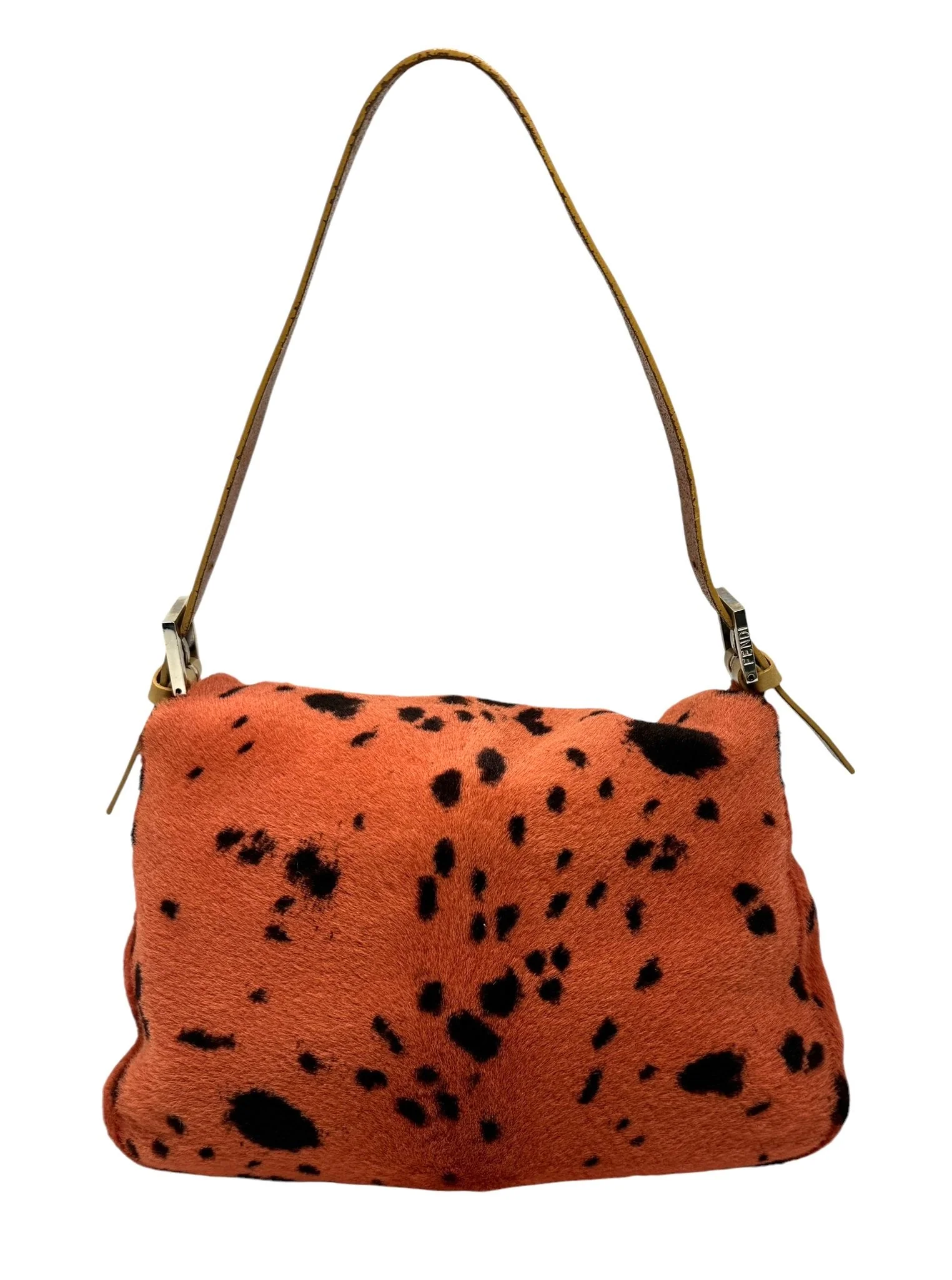 Fendi Orange Dalmation Print Baguette Bag - Image 2