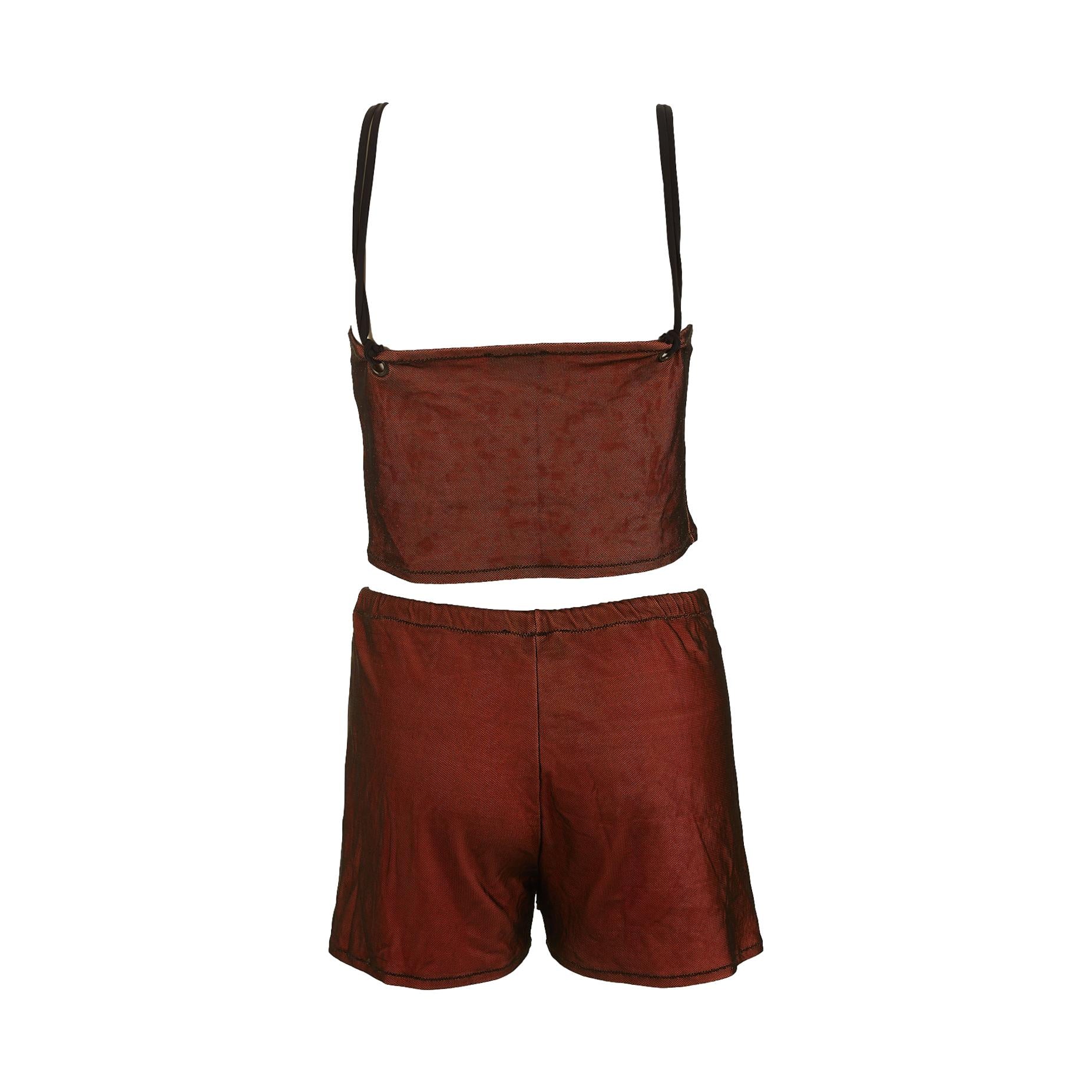 Fendi Orange Mesh Short Set - Image 3