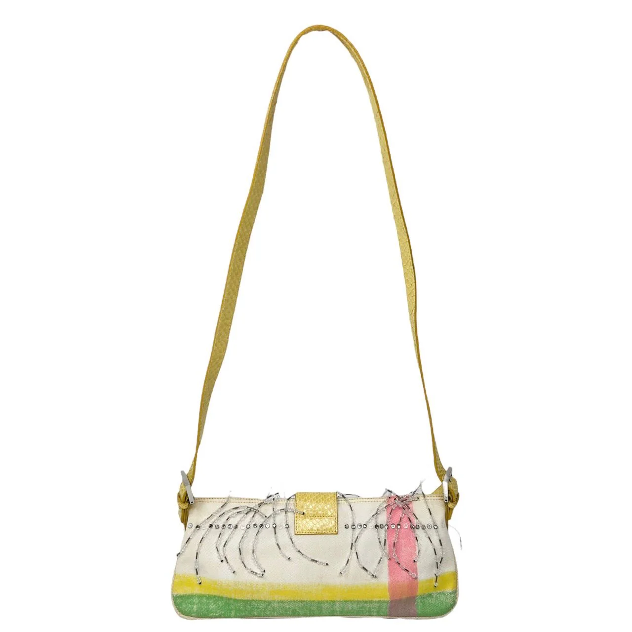 Fendi Pastel Beaded Crossbody Baguette - Image 3