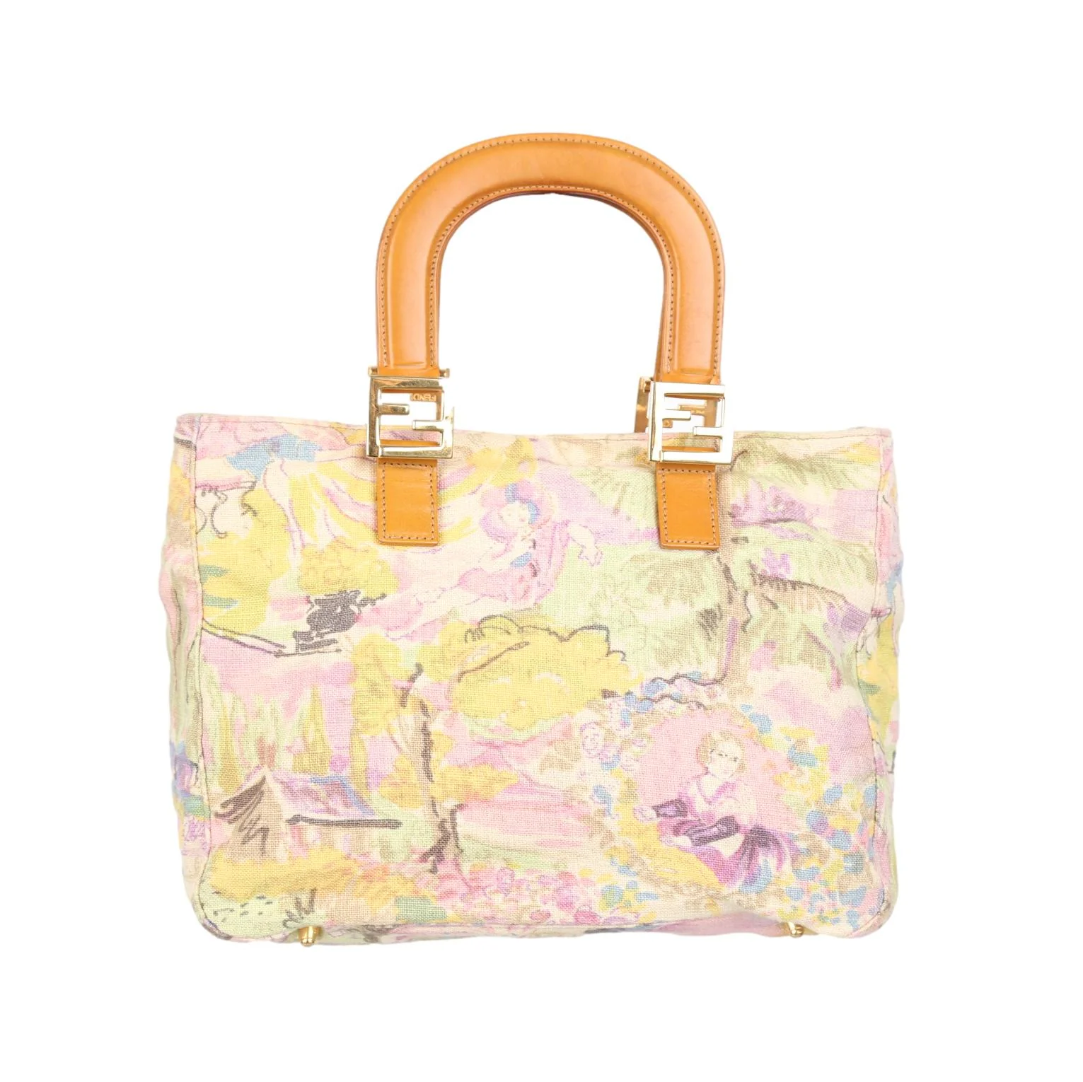 Fendi Pastel Watercolor Top Handle Bag - Image 2