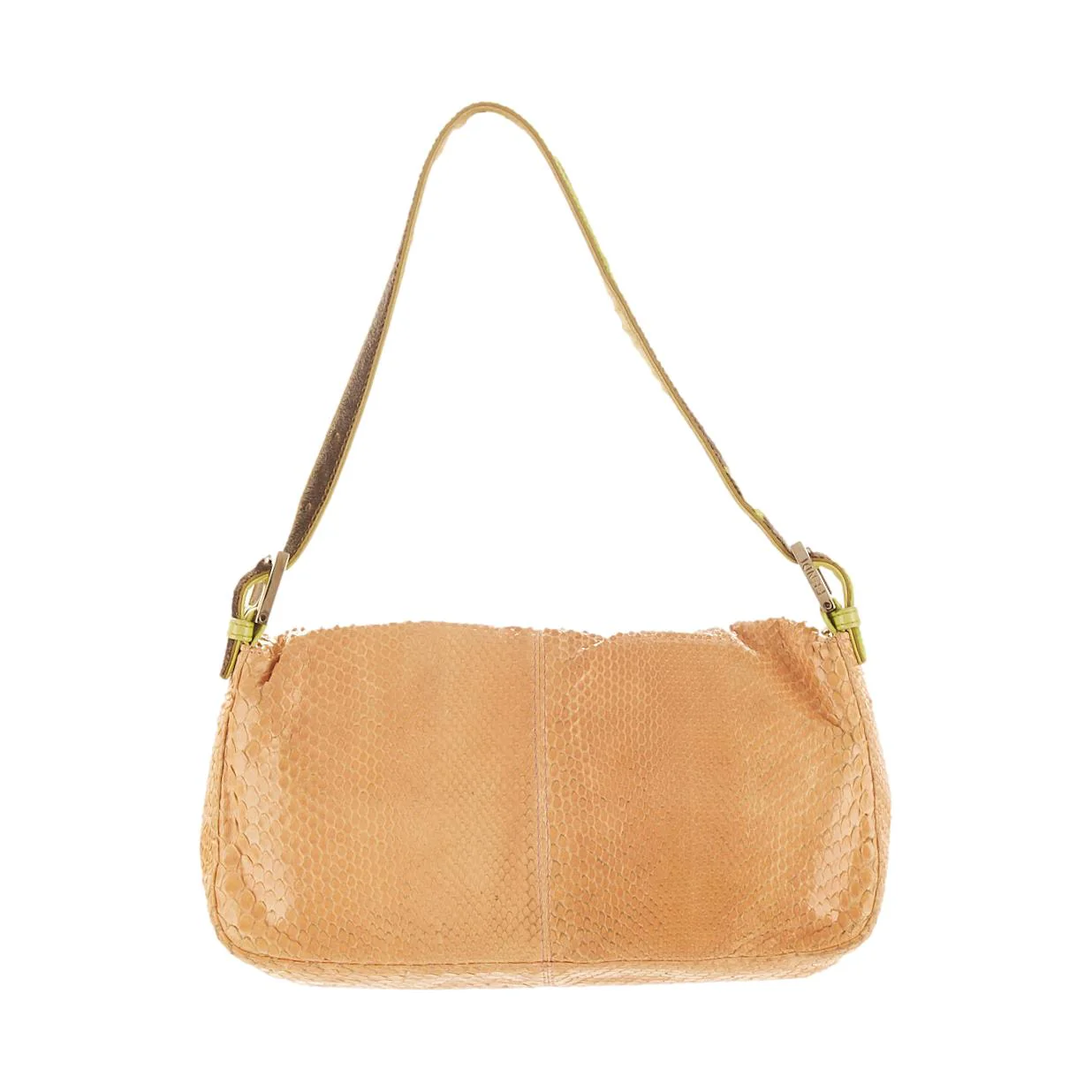 Fendi Peach Snakeskin Baguette - Image 2