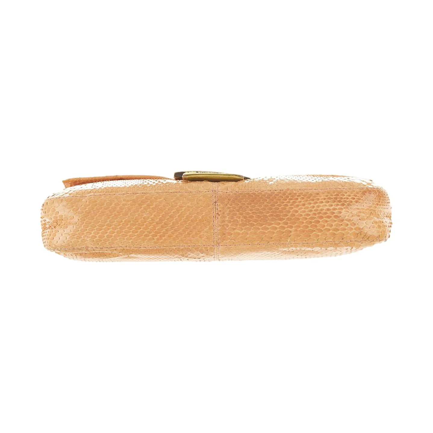 Fendi Peach Snakeskin Baguette - Image 3