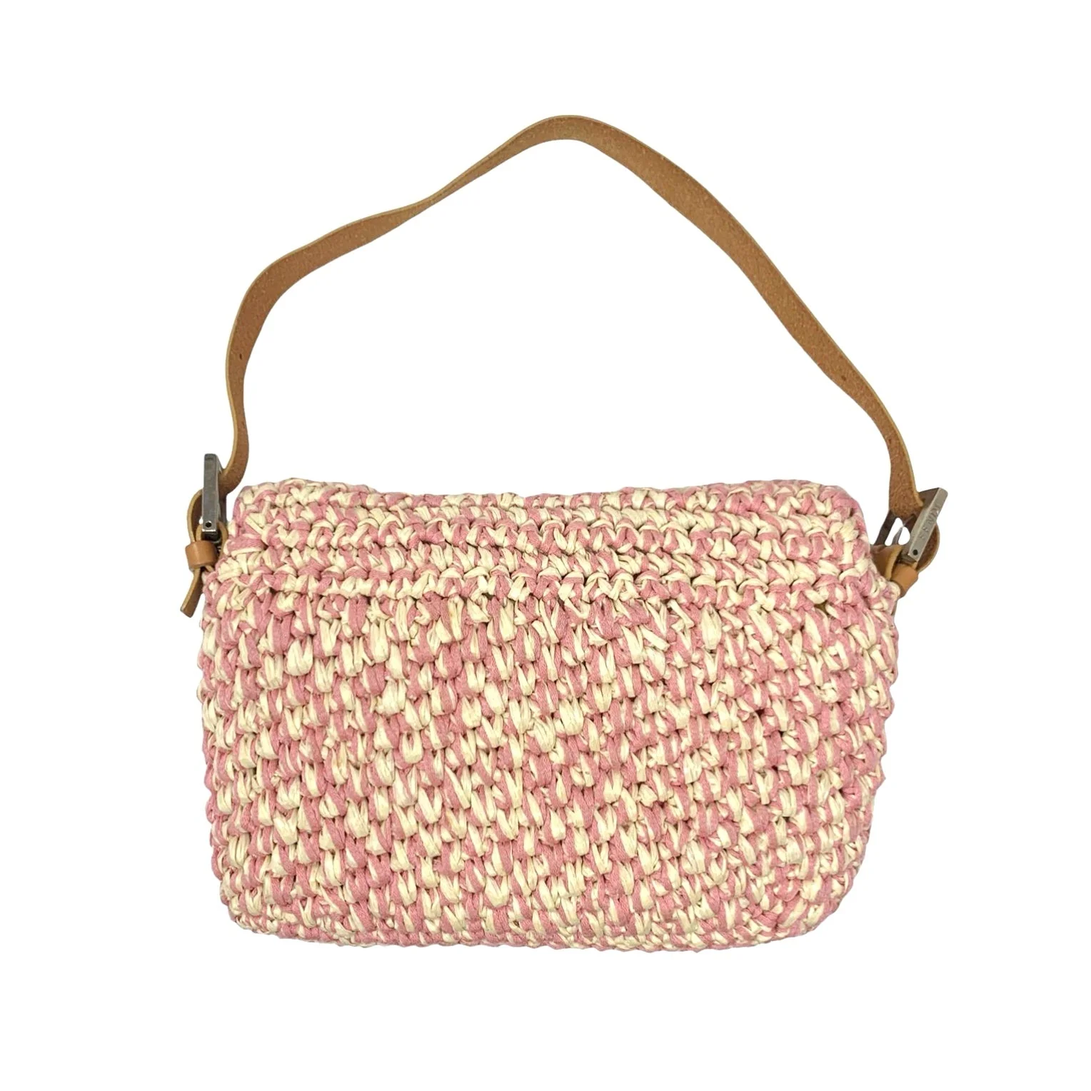 Fendi Pink Braided Baguette Bag - Image 2