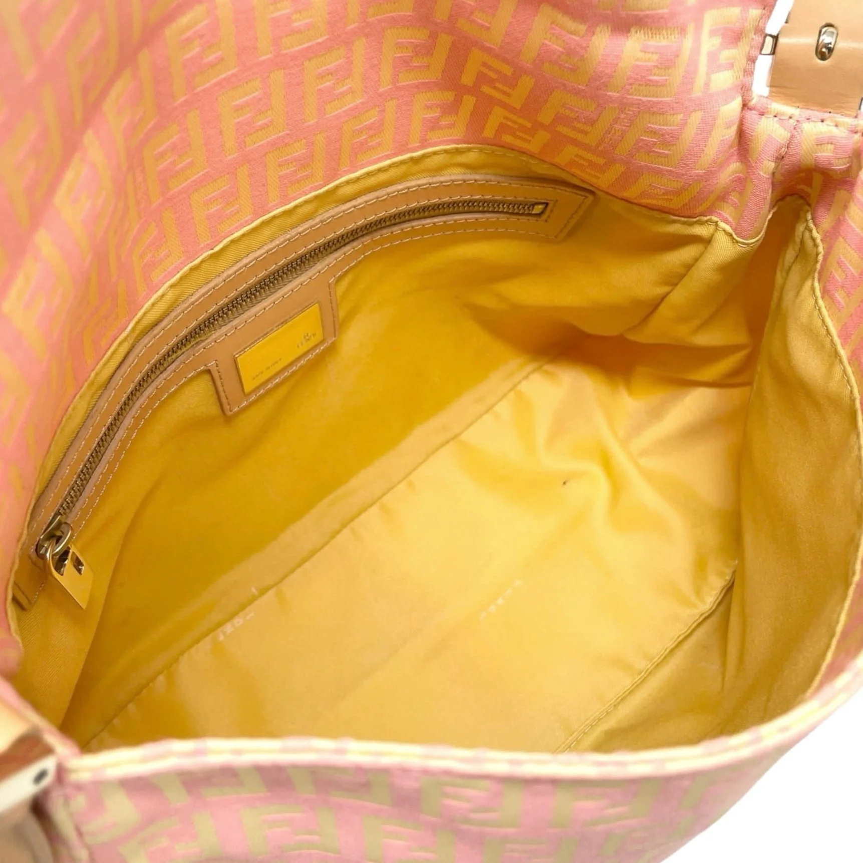 Fendi Pink Canvas Baguette - Image 3