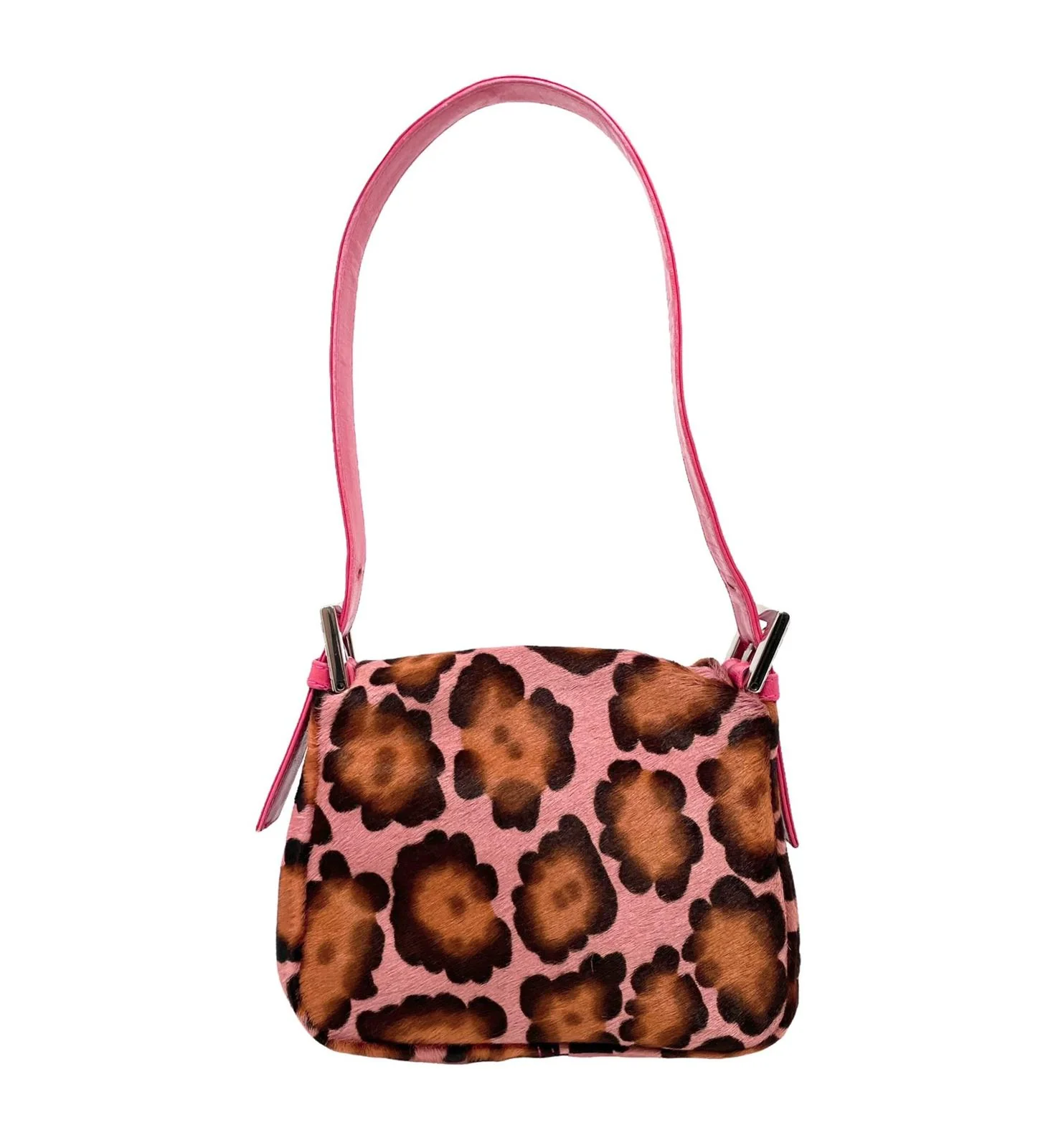 Fendi Pink Cheetah Mini Baguette - Image 2
