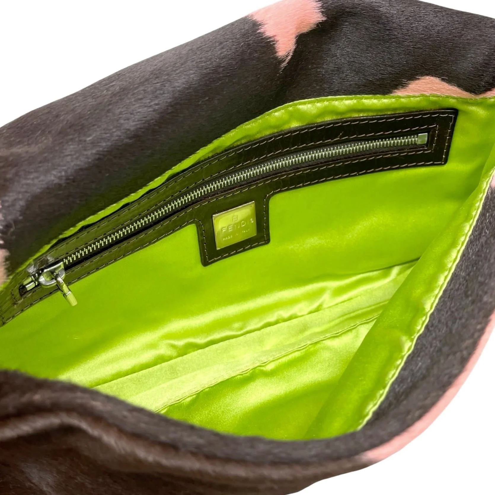 Fendi Pink Cow Print Baguette - Image 3