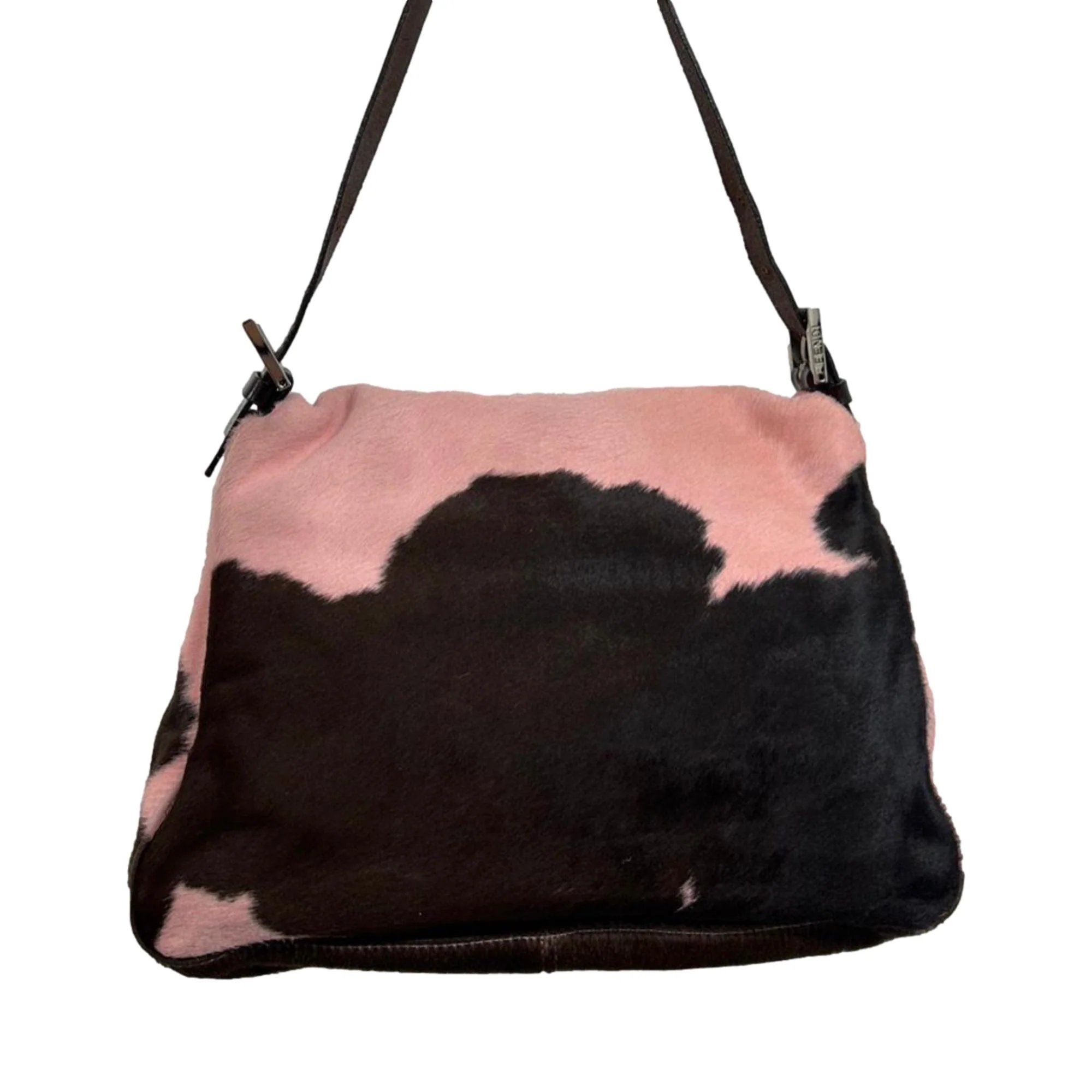 Fendi Pink Cow Print Baguette - Image 2