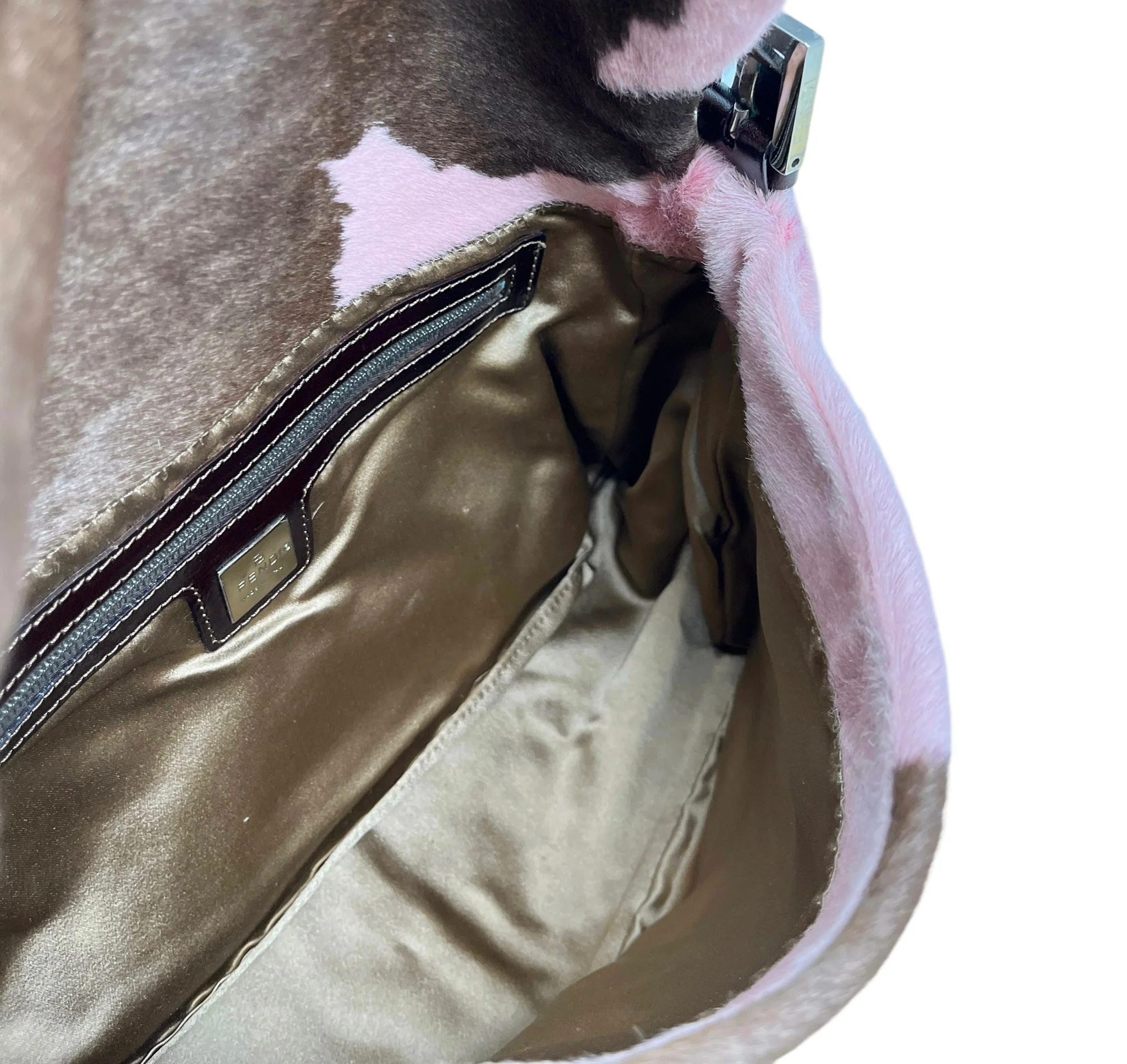 Fendi Pink Cow Print Mama Baguette - Image 3