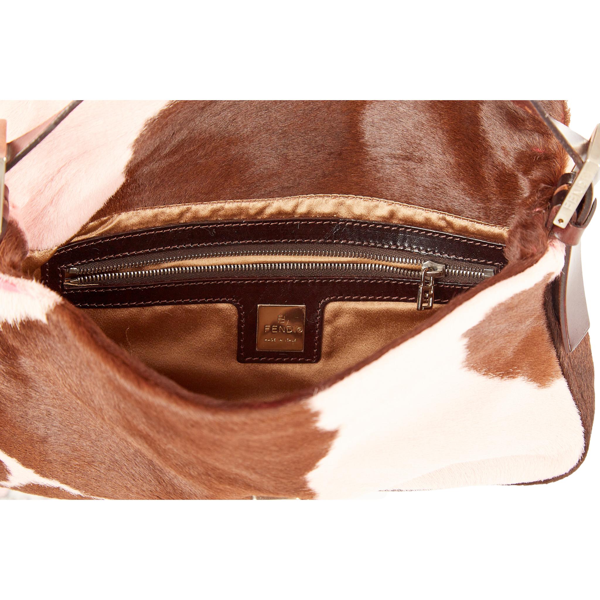 Fendi Pink Cowprint Baguette - Image 4