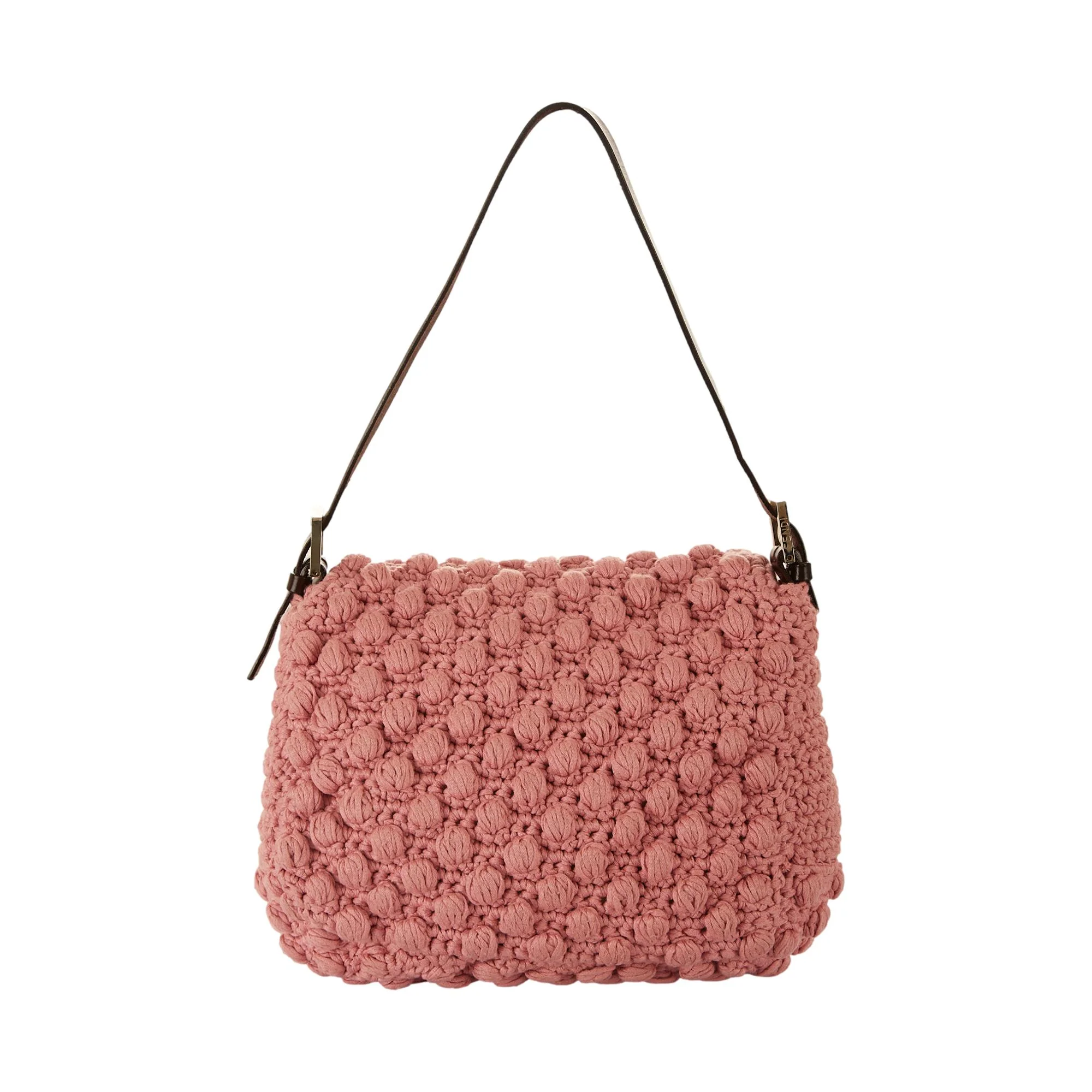Fendi Pink Crochet Mama Baguette - Image 2
