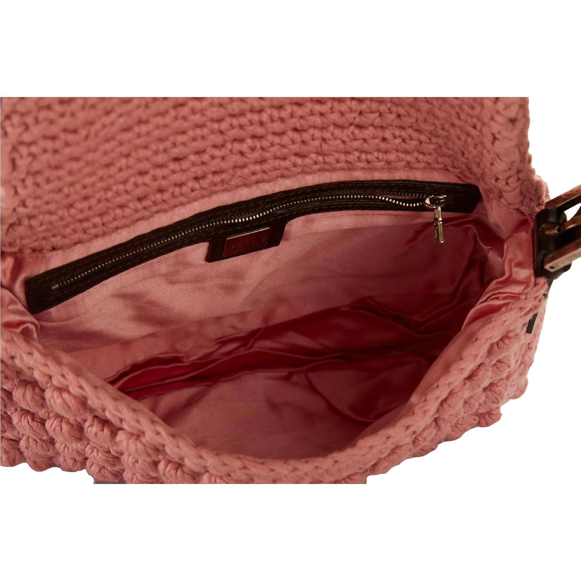 Fendi Pink Crochet Mama Baguette - Image 4
