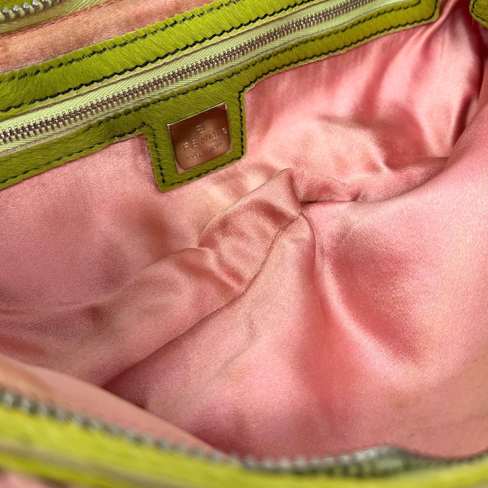 Fendi Pink Embroidered Baguette - Image 3