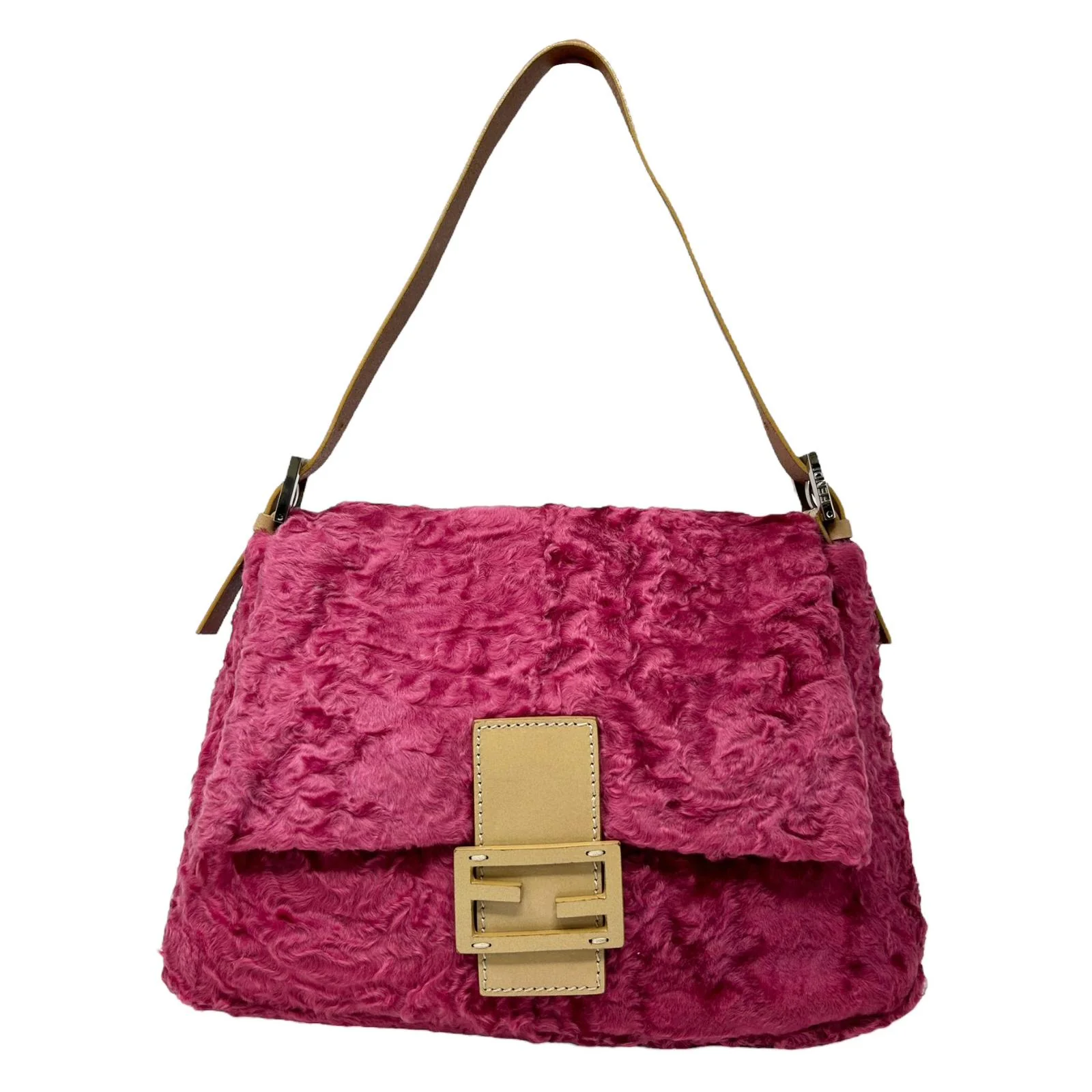 Fendi Pink Fur Baguette