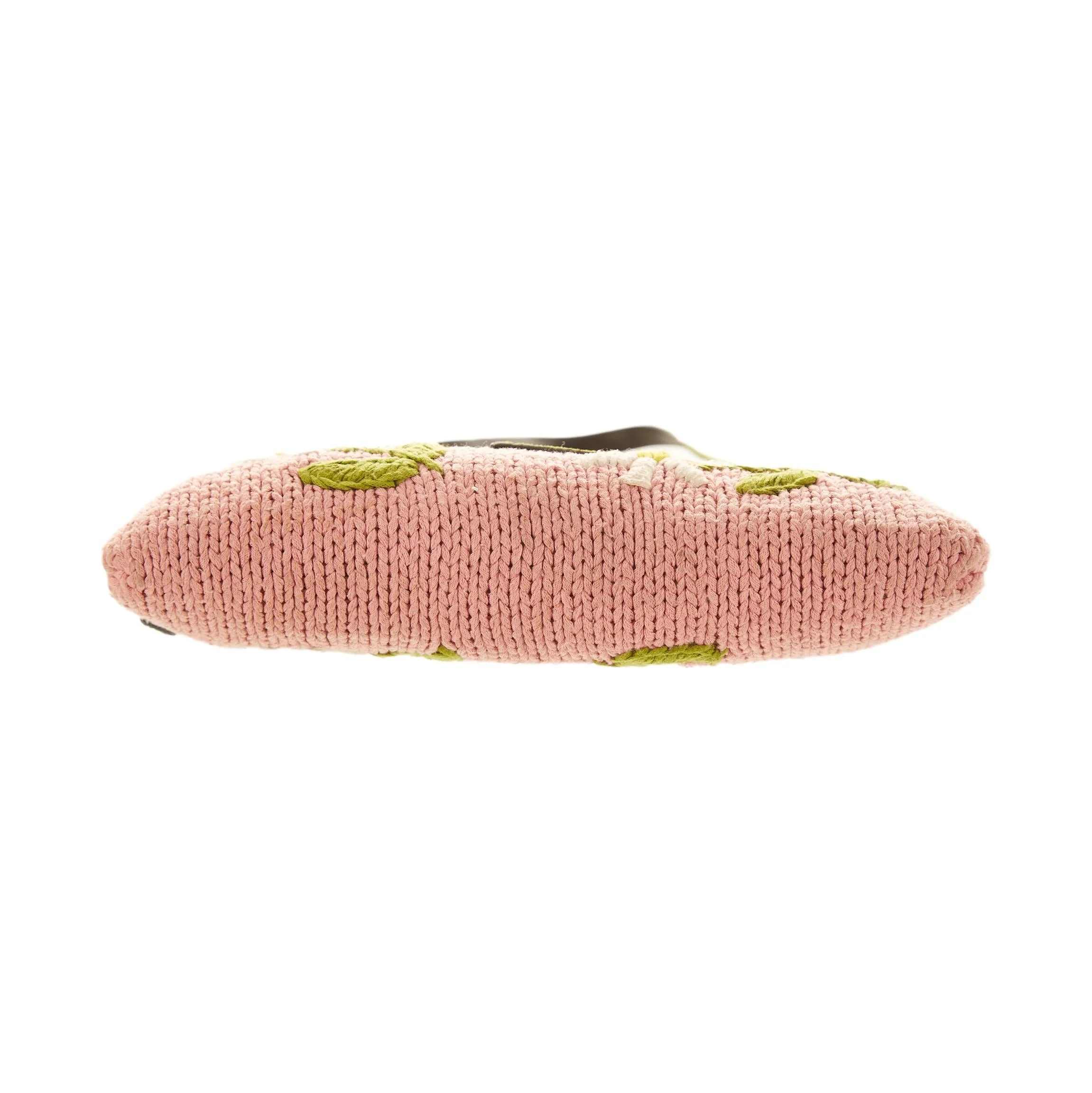 Fendi Pink Knit Crossbody Baguette - Image 3