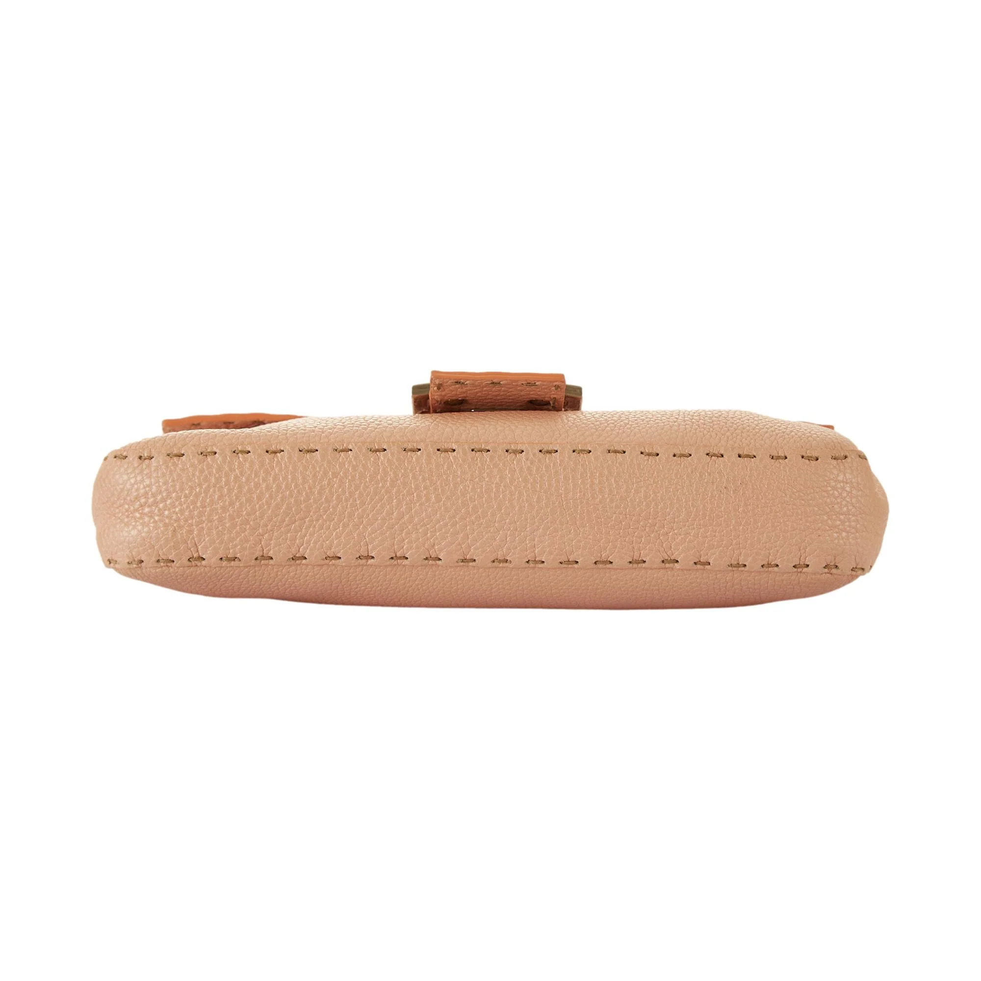 Fendi Pink Leather Stitched Baguette - Image 3