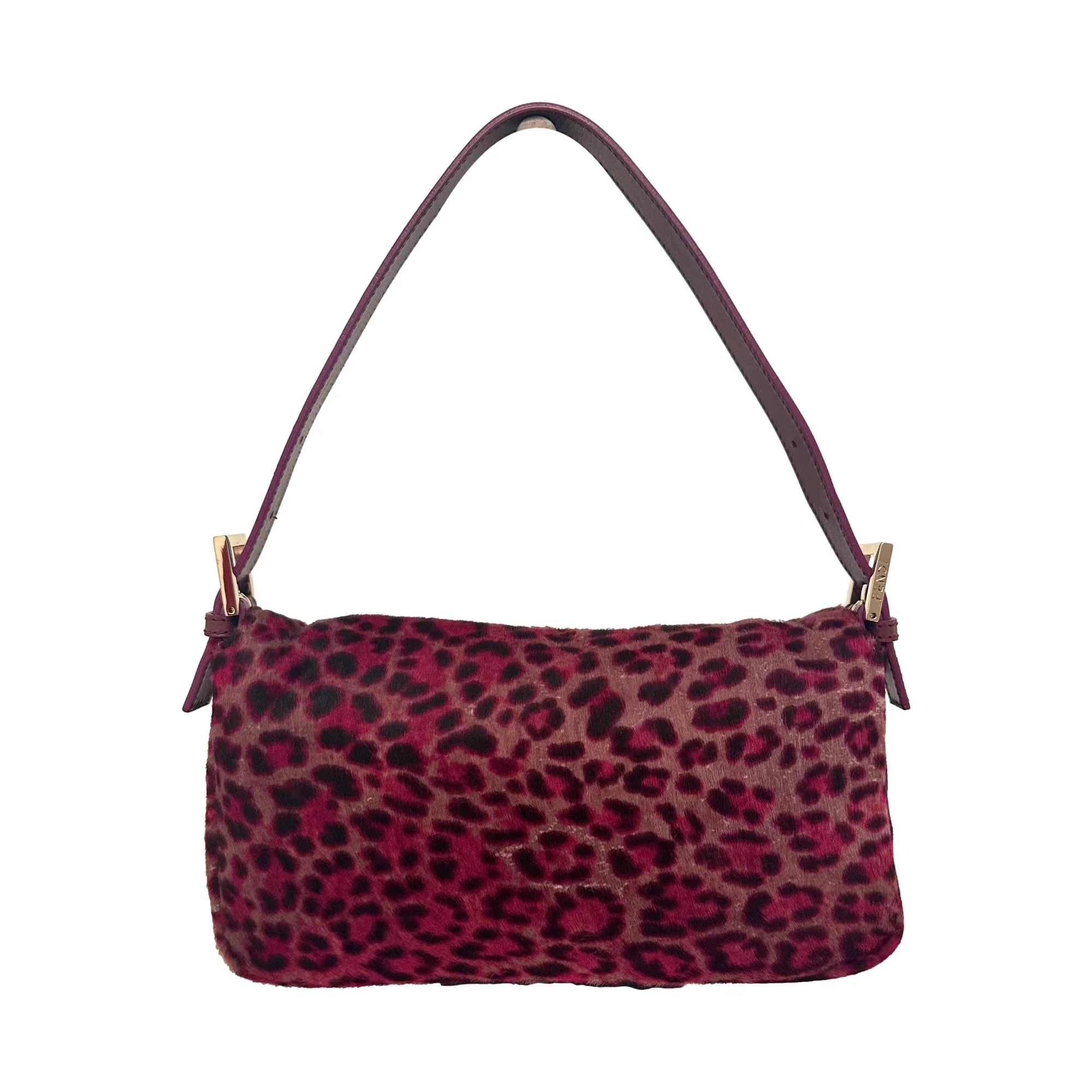 Fendi Pink Leopard Print Baguette - Image 2