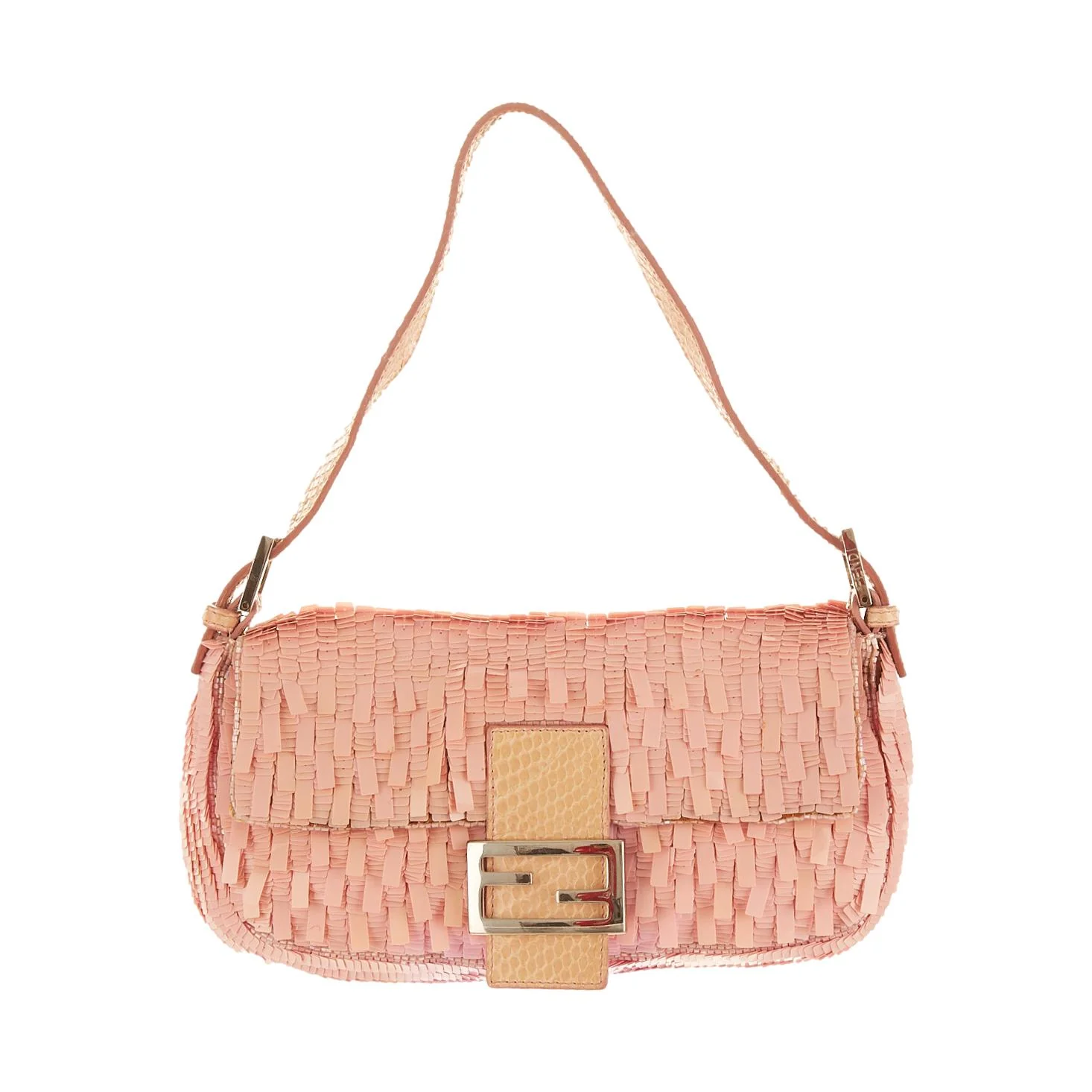 Fendi Pink Sequin Baguette