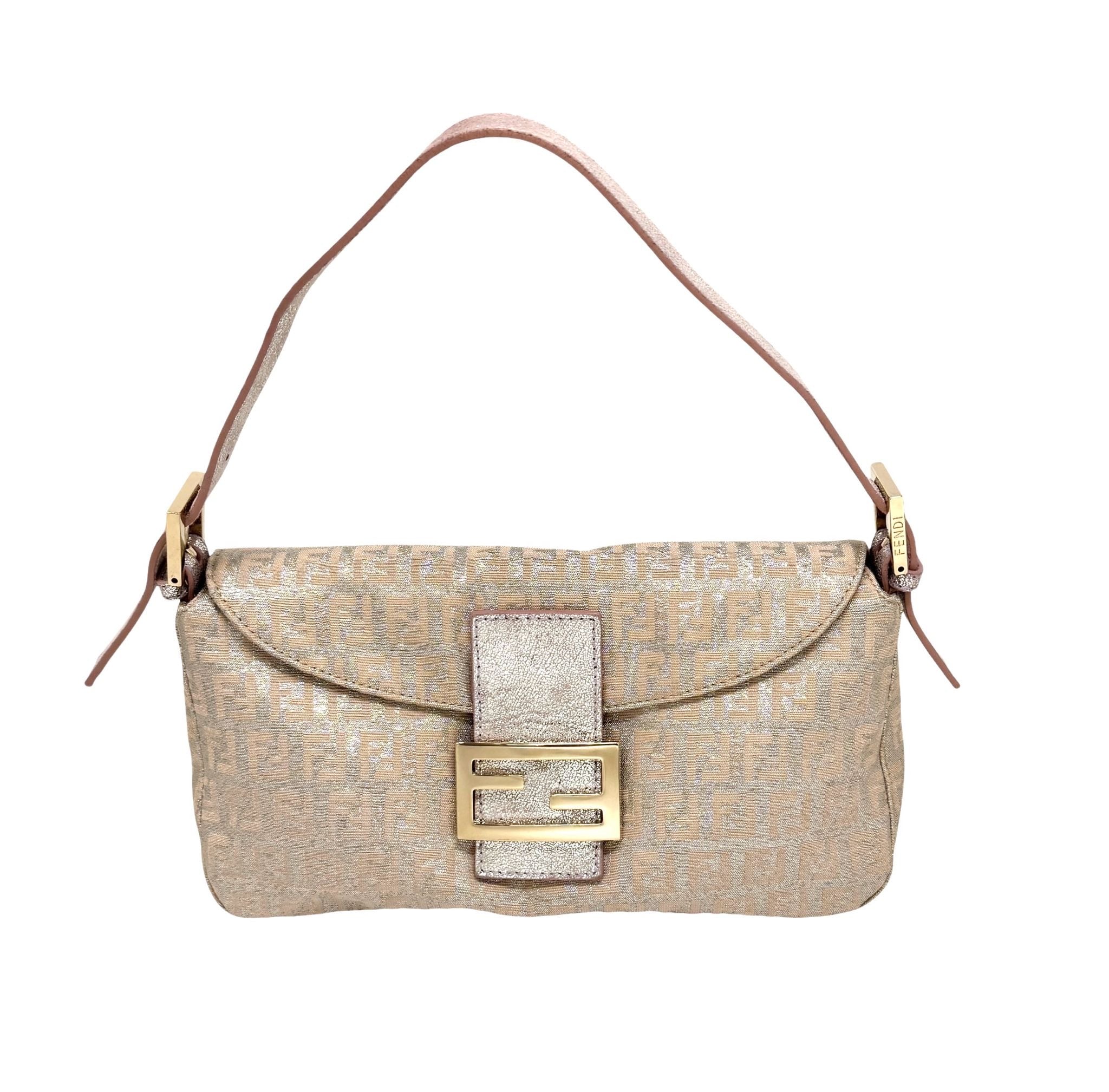 Fendi Pink Shimmer Baguette