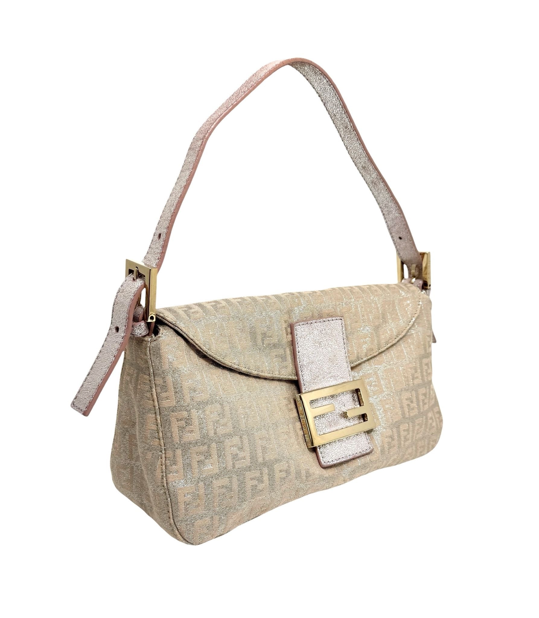 Fendi Pink Shimmer Baguette - Image 2